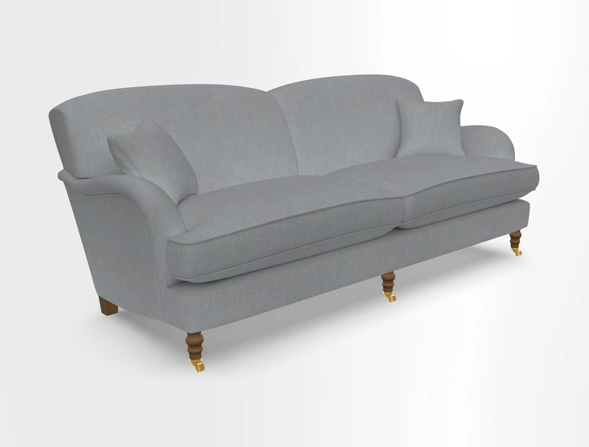 Kentwell 3 Seater 2 Hump Sofa in RHS Botanicals Henry Moon Lions Tail Teal