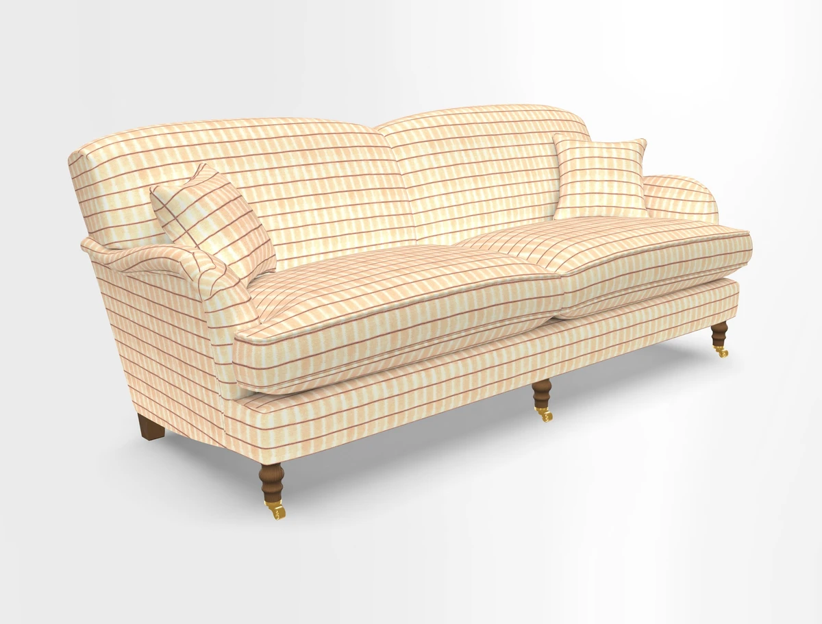 Kentwell 3 Seater 2 Hump Sofa in RHS Botanicals Henry Moon Lions Tail Teal