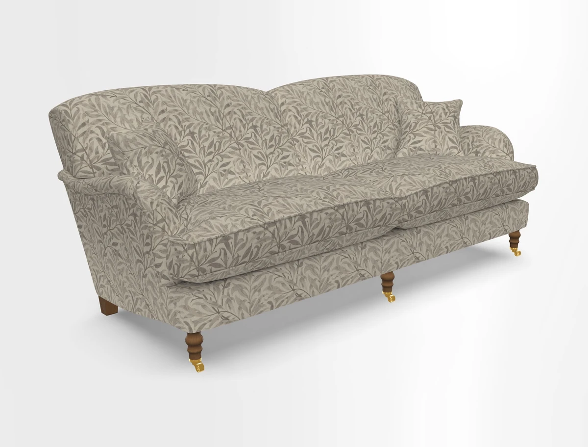 Kentwell 3 Seater 2 Hump Sofa in RHS Botanicals Henry Moon Lions Tail Teal