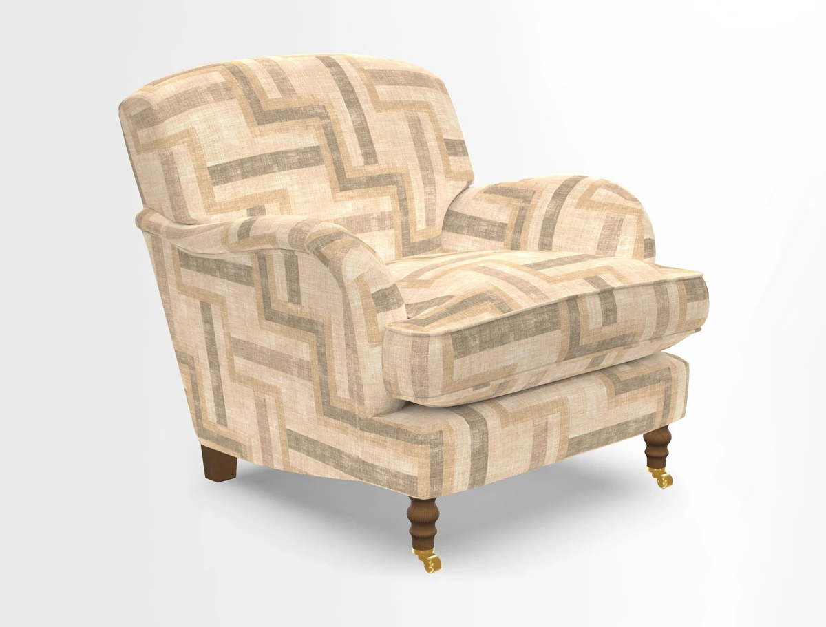 Kentwell Chair in Caroline Maria Applebee Collage Wildflowers with fringe in Sophie Bullion Currant