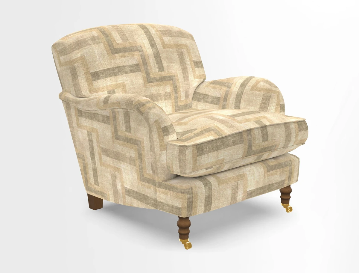 Kentwell Chair in Caroline Maria Applebee Collage Wildflowers with fringe in Sophie Bullion Currant