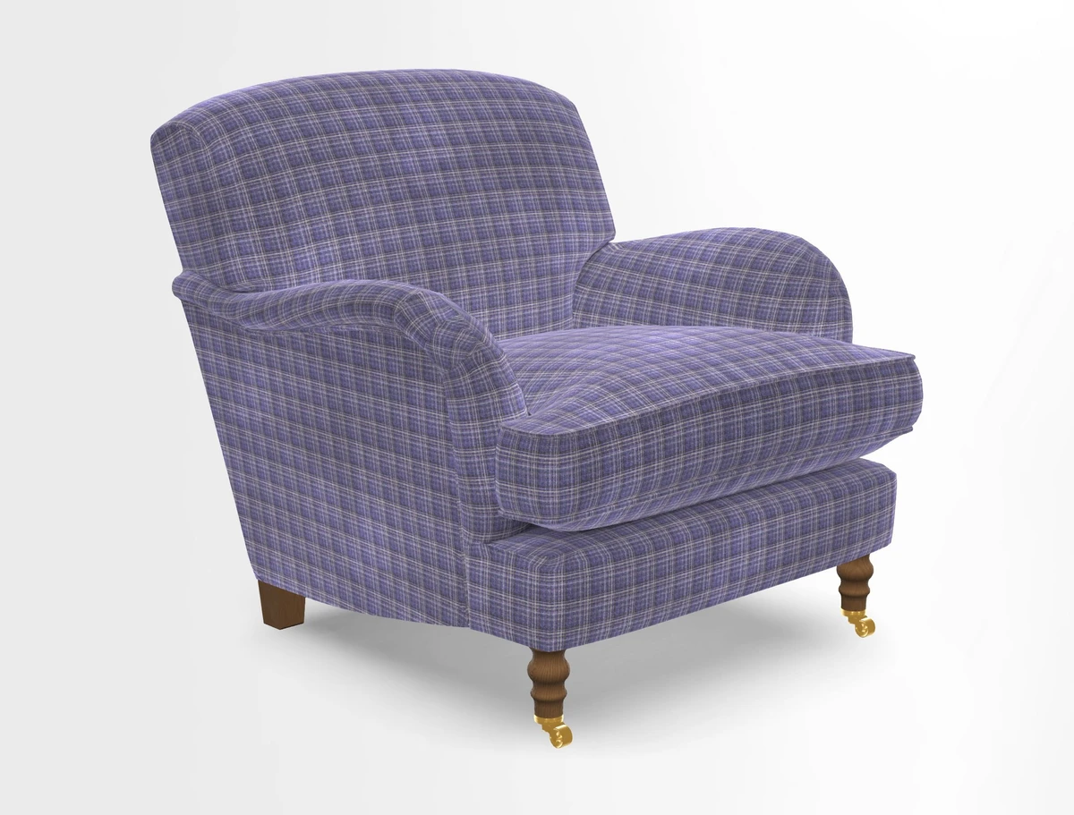 Kentwell Chair in Caroline Maria Applebee Collage Wildflowers with fringe in Sophie Bullion Currant