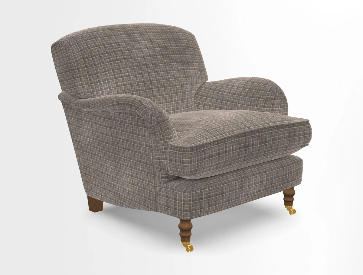 Kentwell Chair in Caroline Maria Applebee Collage Wildflowers with fringe in Sophie Bullion Currant