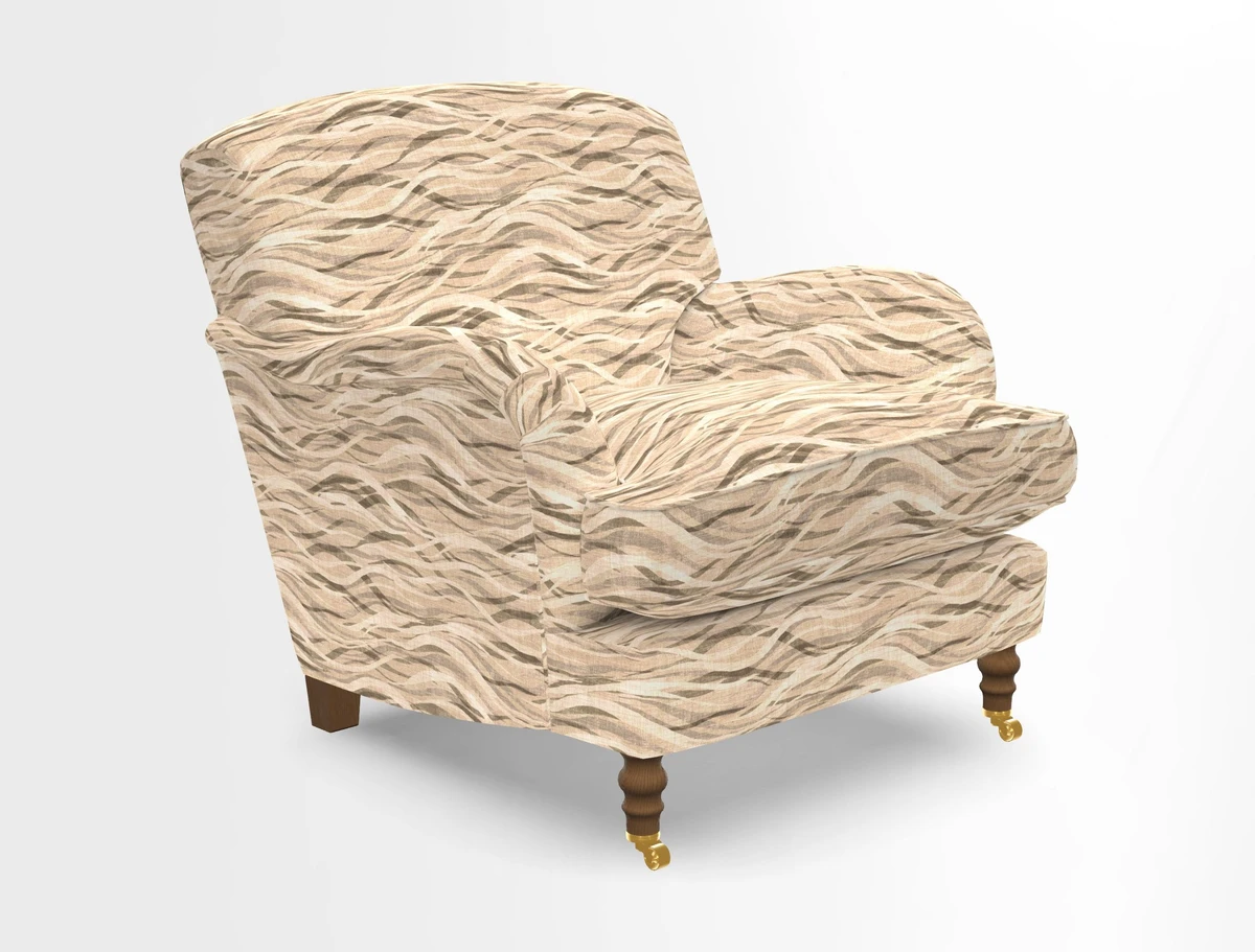 Kentwell Chair in Caroline Maria Applebee Collage Wildflowers with fringe in Sophie Bullion Currant