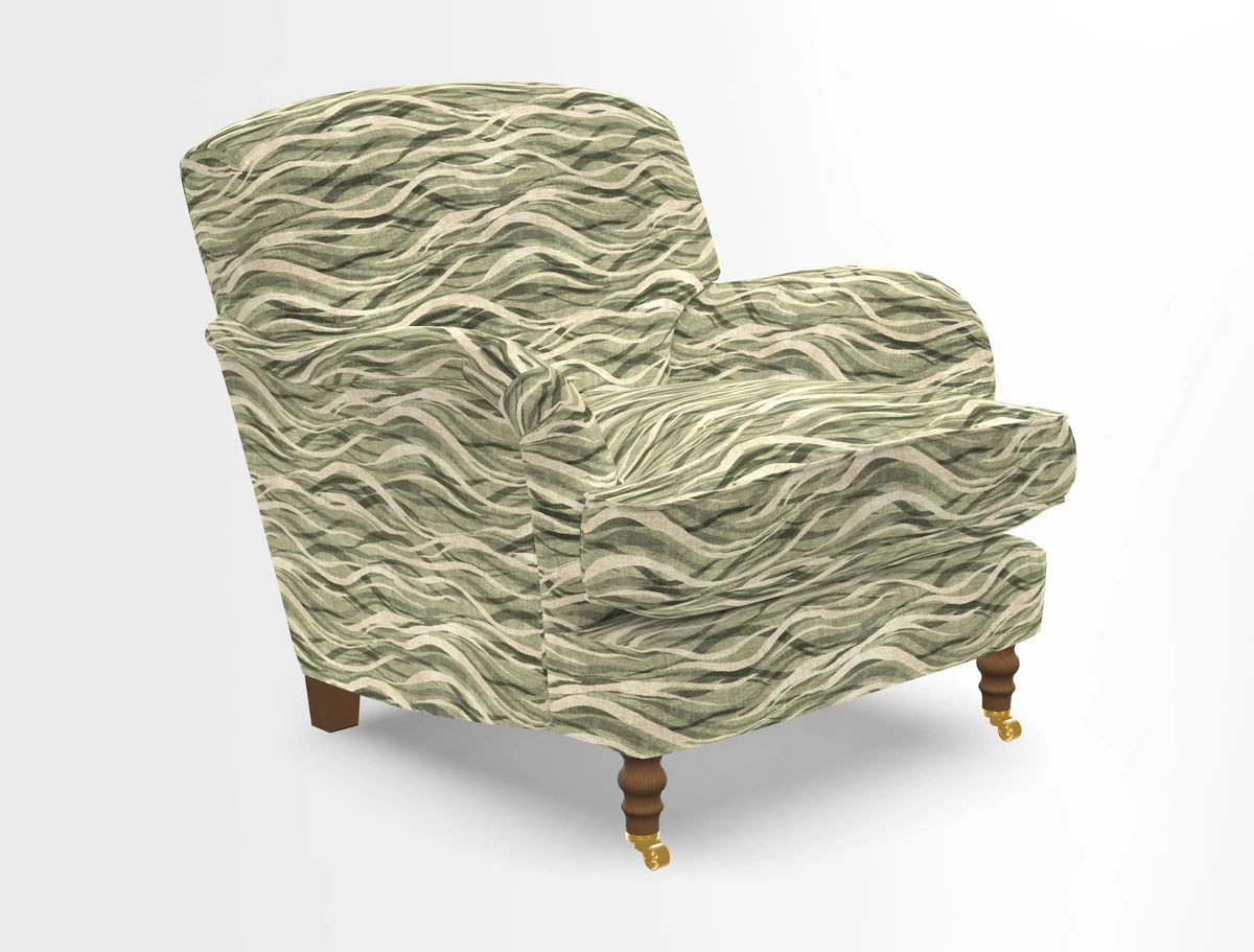 Kentwell Chair in Caroline Maria Applebee Collage Wildflowers with fringe in Sophie Bullion Currant