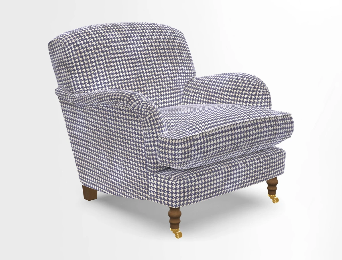 Kentwell Chair in Caroline Maria Applebee Collage Wildflowers with fringe in Sophie Bullion Currant
