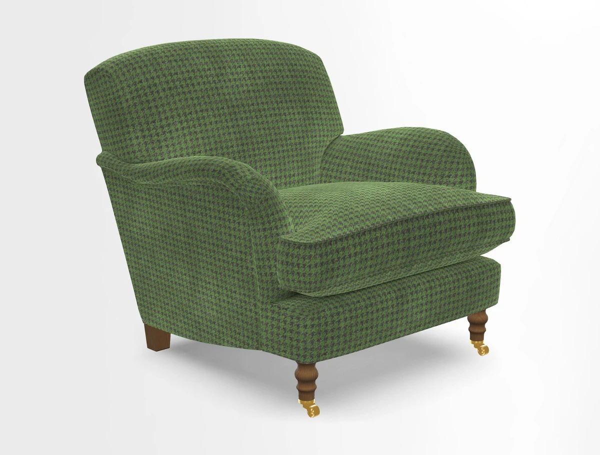 Kentwell Chair in Caroline Maria Applebee Collage Wildflowers with fringe in Sophie Bullion Currant