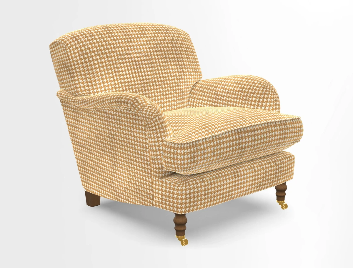 Kentwell Chair in Caroline Maria Applebee Collage Wildflowers with fringe in Sophie Bullion Currant