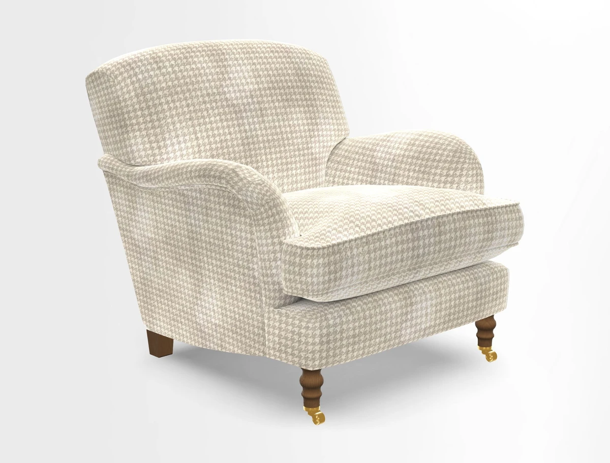 Kentwell Chair in Caroline Maria Applebee Collage Wildflowers with fringe in Sophie Bullion Currant