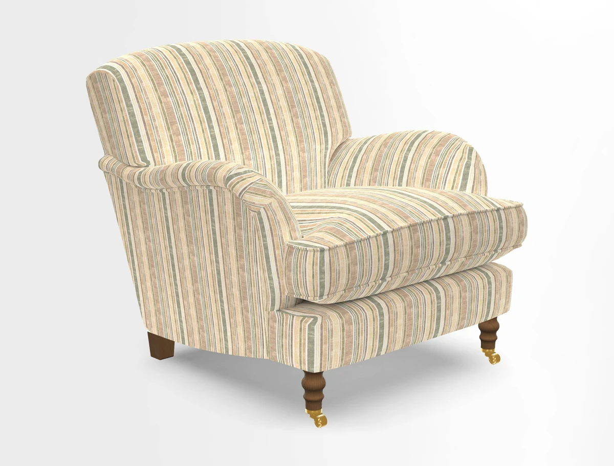 Kentwell Chair in Caroline Maria Applebee Collage Wildflowers with fringe in Sophie Bullion Currant
