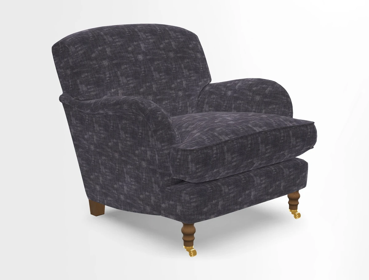 Kentwell Chair in Caroline Maria Applebee Collage Wildflowers with fringe in Sophie Bullion Currant