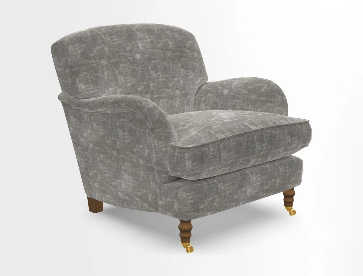 Kentwell Chair in Caroline Maria Applebee Collage Wildflowers with fringe in Sophie Bullion Currant