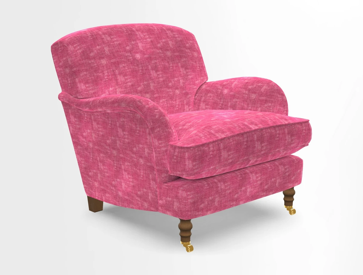 Kentwell Chair in Caroline Maria Applebee Collage Wildflowers with fringe in Sophie Bullion Currant