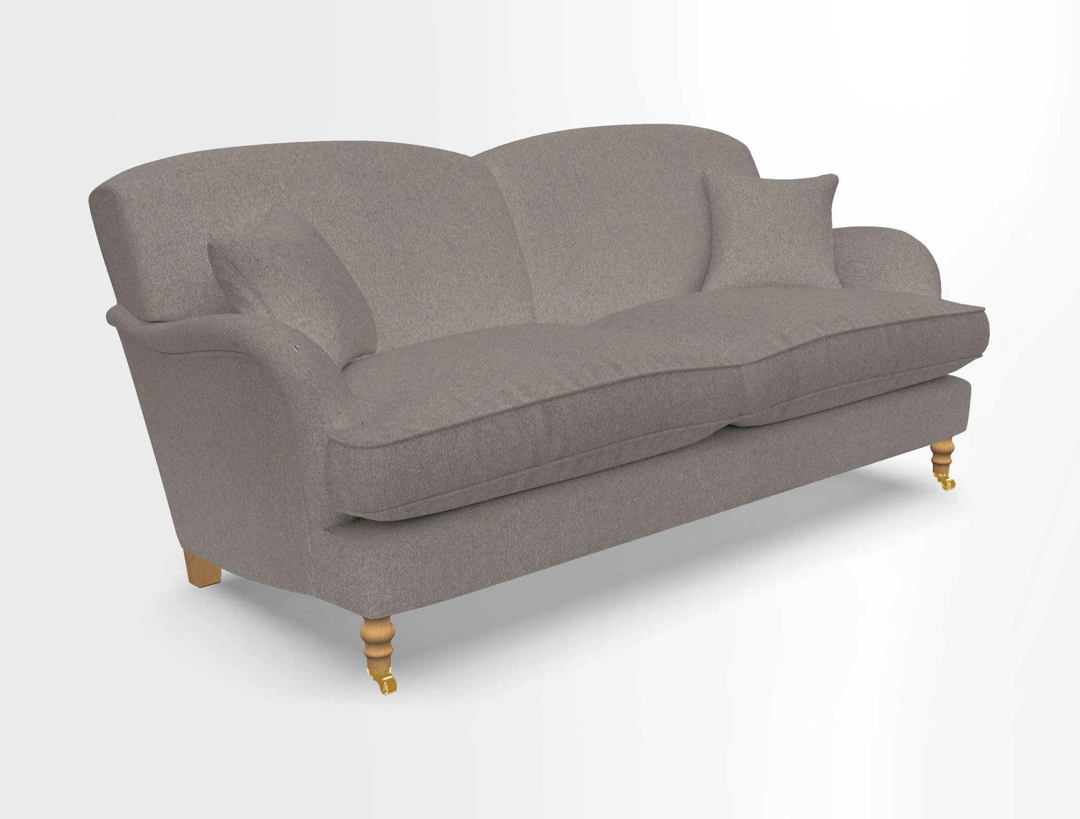 Kentwell 3 Seater 2 Hump Sofa in RHS Botanicals Henry Moon Lions Tail Teal