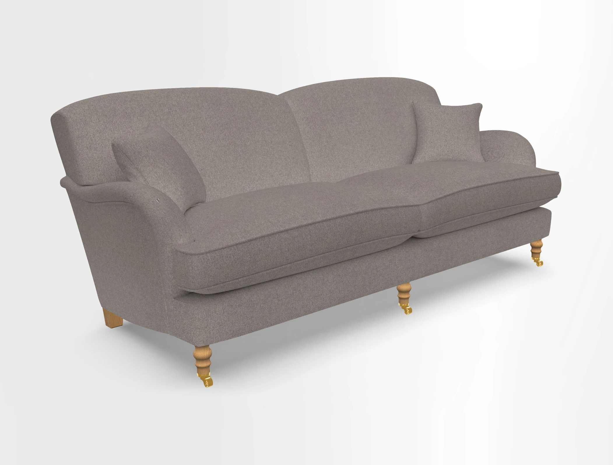 Kentwell 3 Seater 2 Hump Sofa in RHS Botanicals Henry Moon Lions Tail Teal