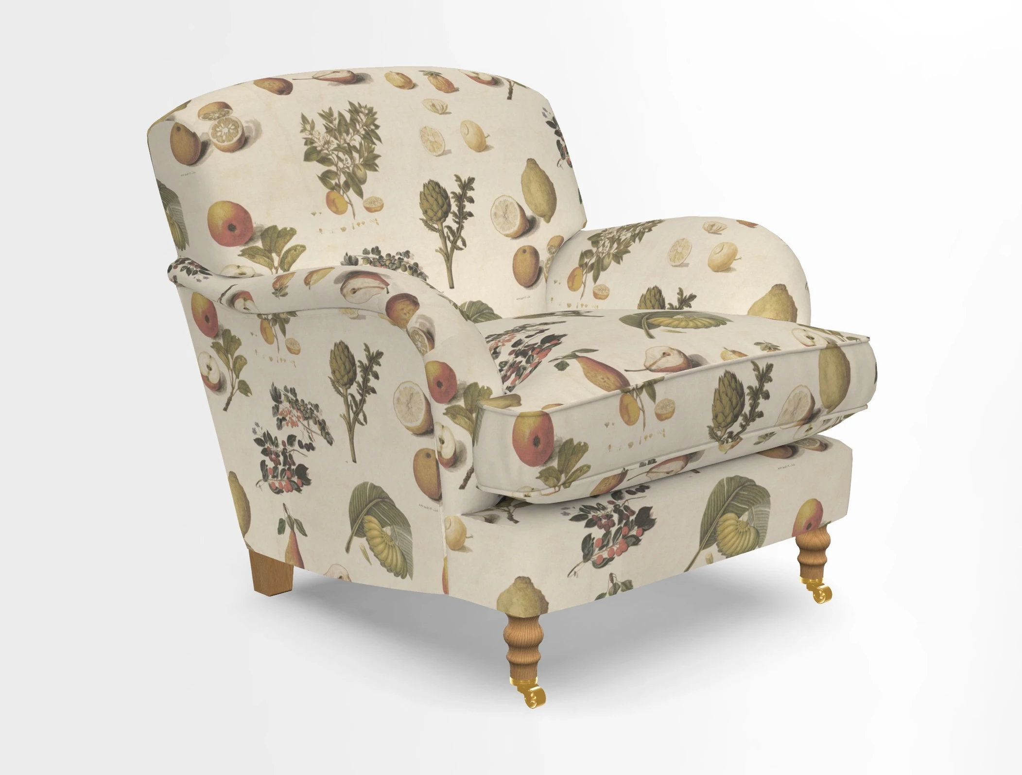 Kentwell Chair in Caroline Maria Applebee Collage Wildflowers with fringe in Sophie Bullion Currant