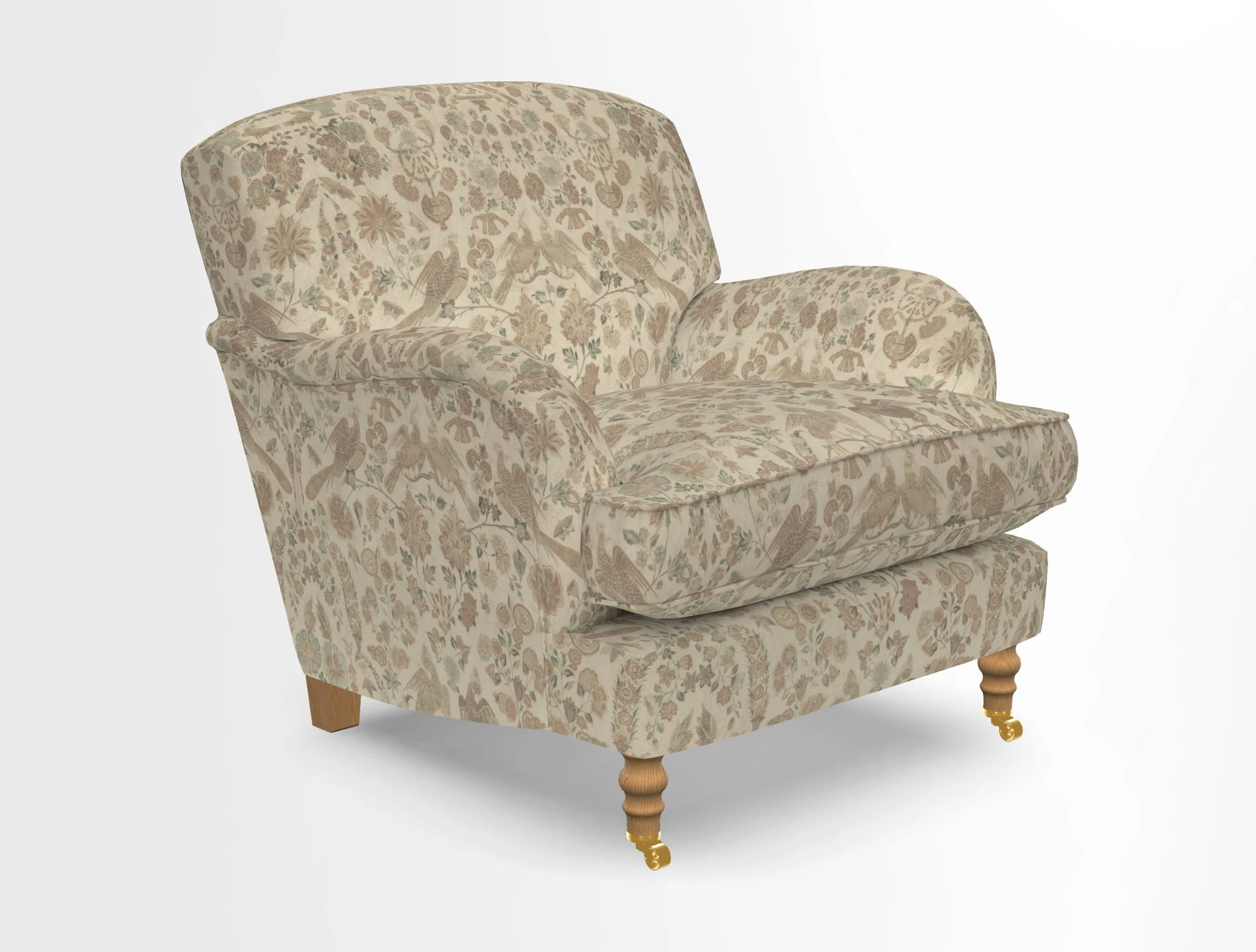 Kentwell Chair in Caroline Maria Applebee Collage Wildflowers with fringe in Sophie Bullion Currant