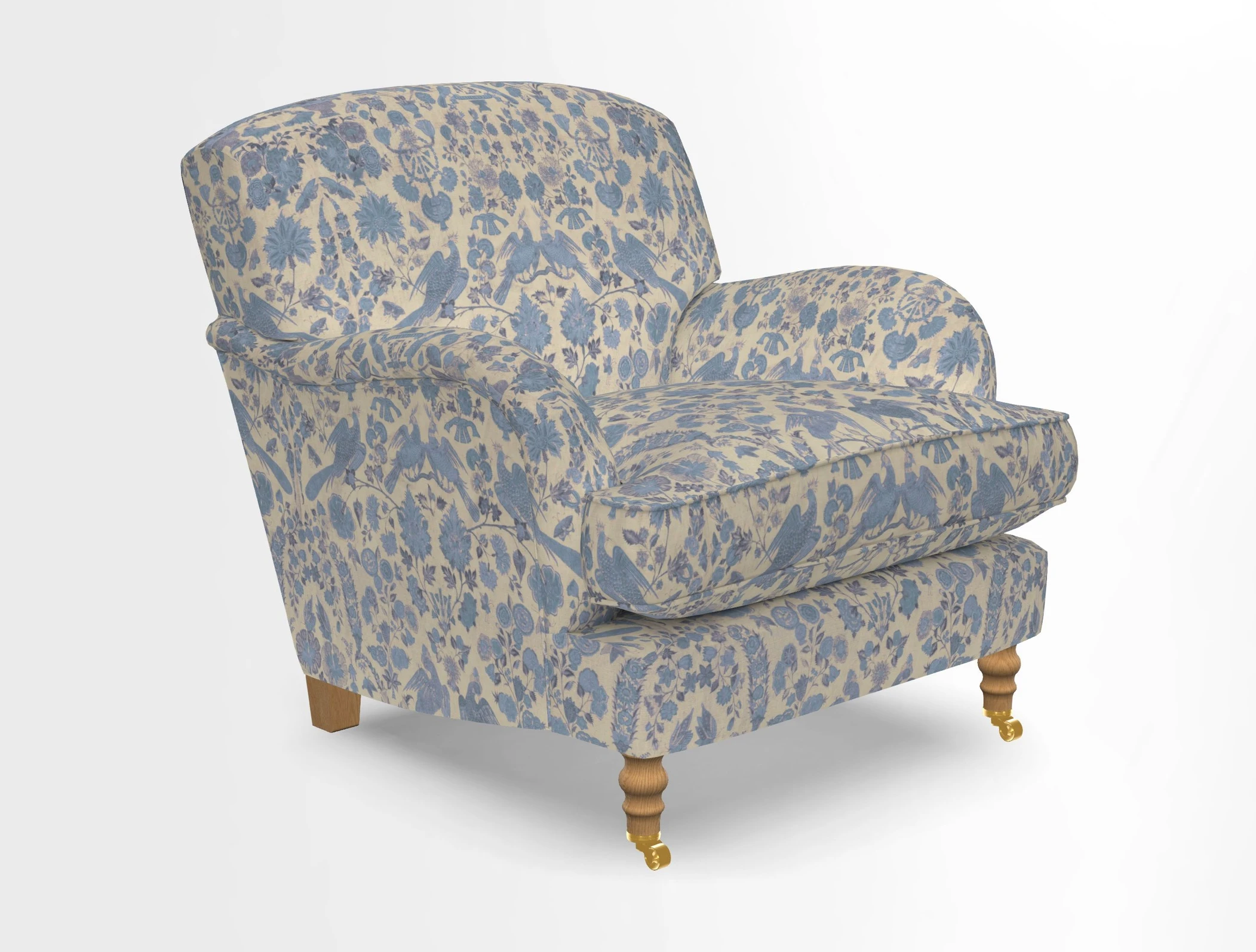 Kentwell Chair in Caroline Maria Applebee Collage Wildflowers with fringe in Sophie Bullion Currant