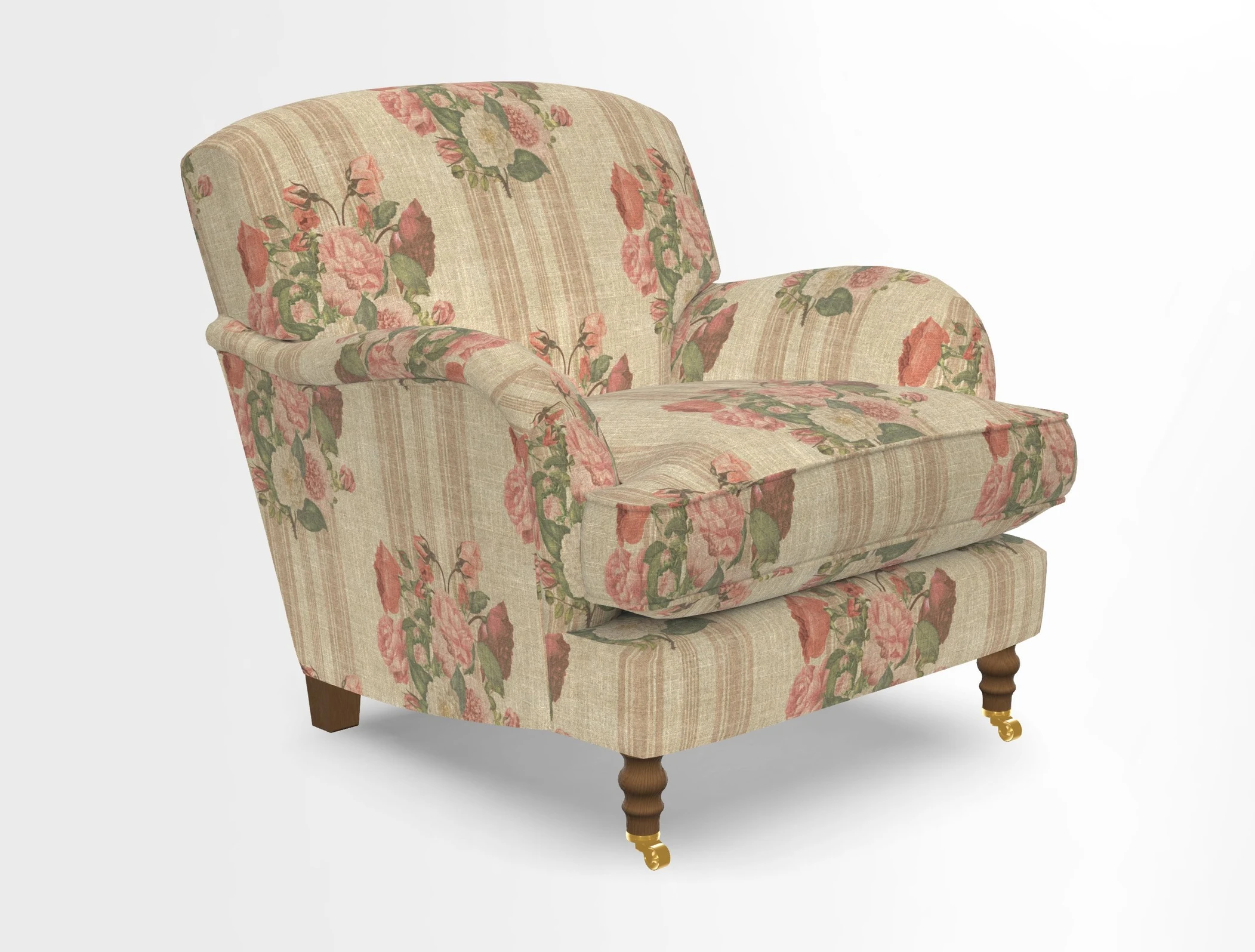 Kentwell Chair in Caroline Maria Applebee Collage Wildflowers with fringe in Sophie Bullion Currant
