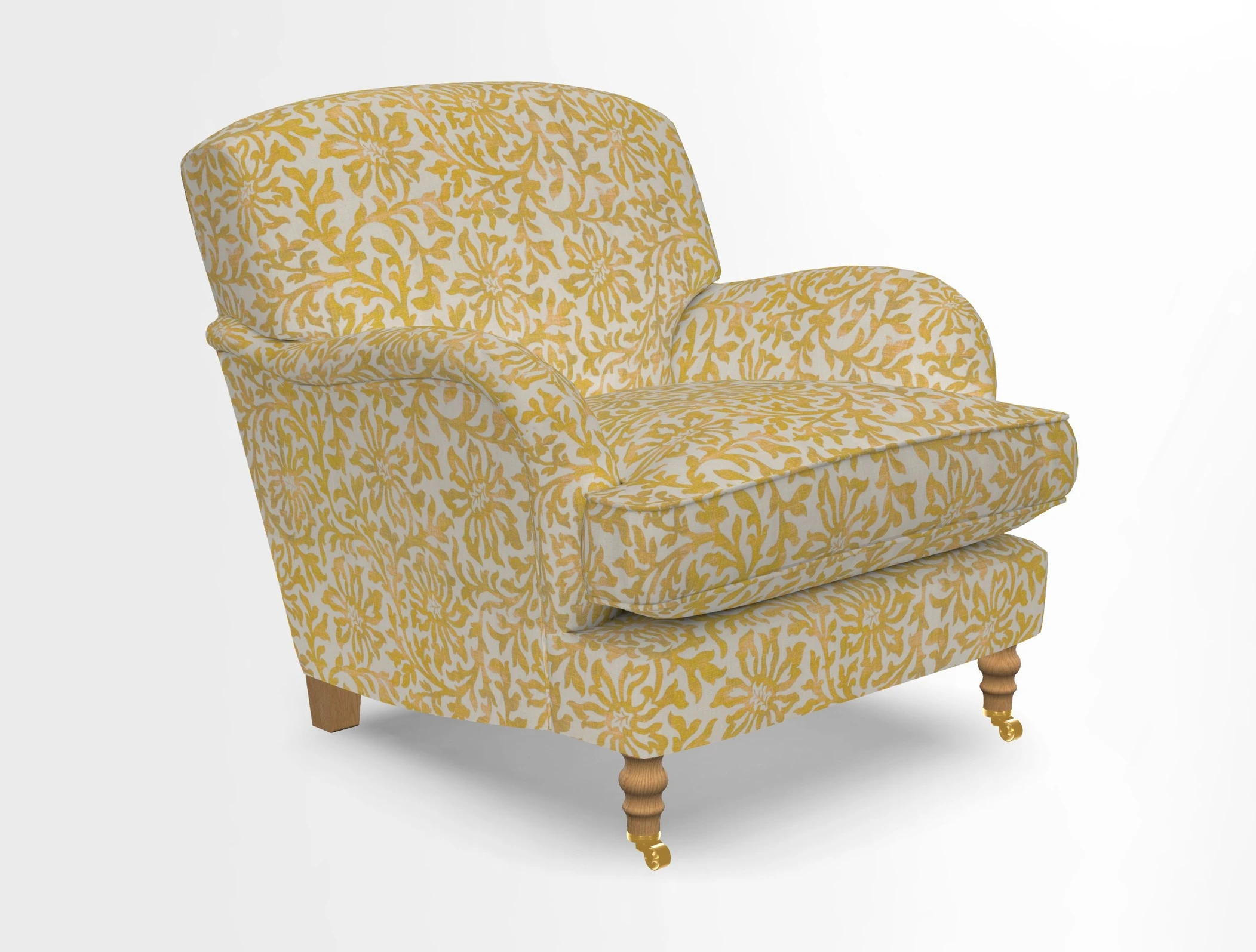 Kentwell Chair in Caroline Maria Applebee Collage Wildflowers with fringe in Sophie Bullion Currant