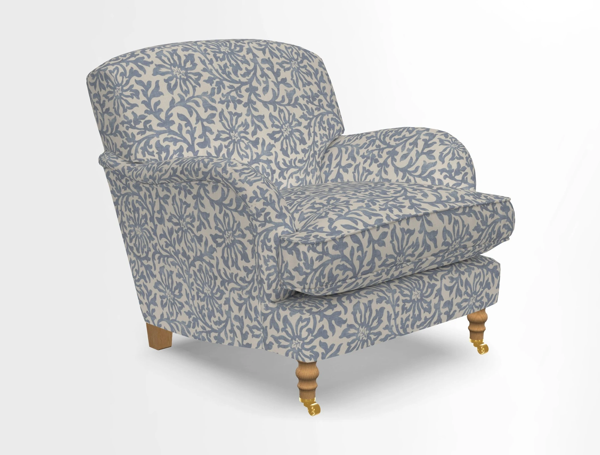 Kentwell Chair in Caroline Maria Applebee Collage Wildflowers with fringe in Sophie Bullion Currant