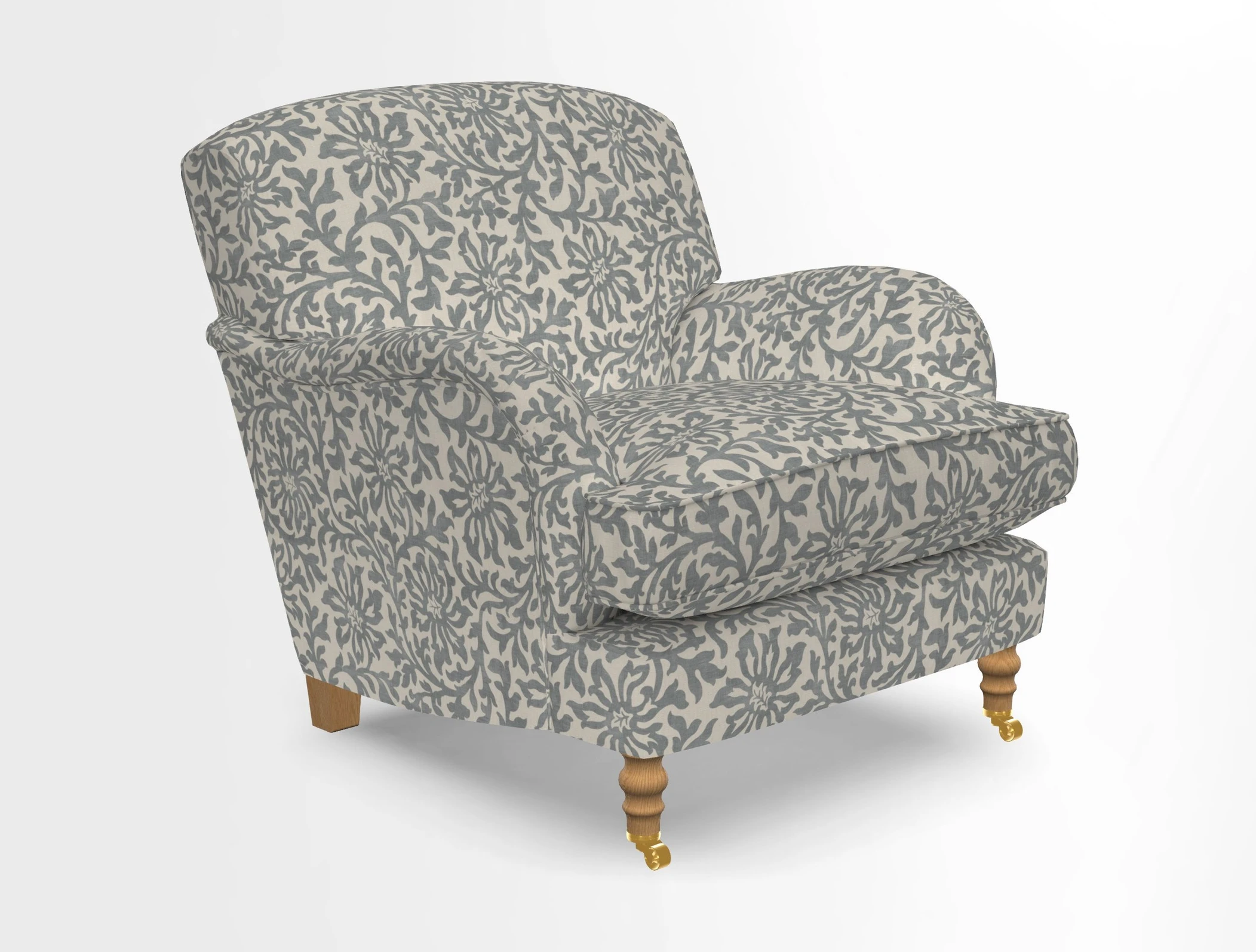 Kentwell Chair in Caroline Maria Applebee Collage Wildflowers with fringe in Sophie Bullion Currant