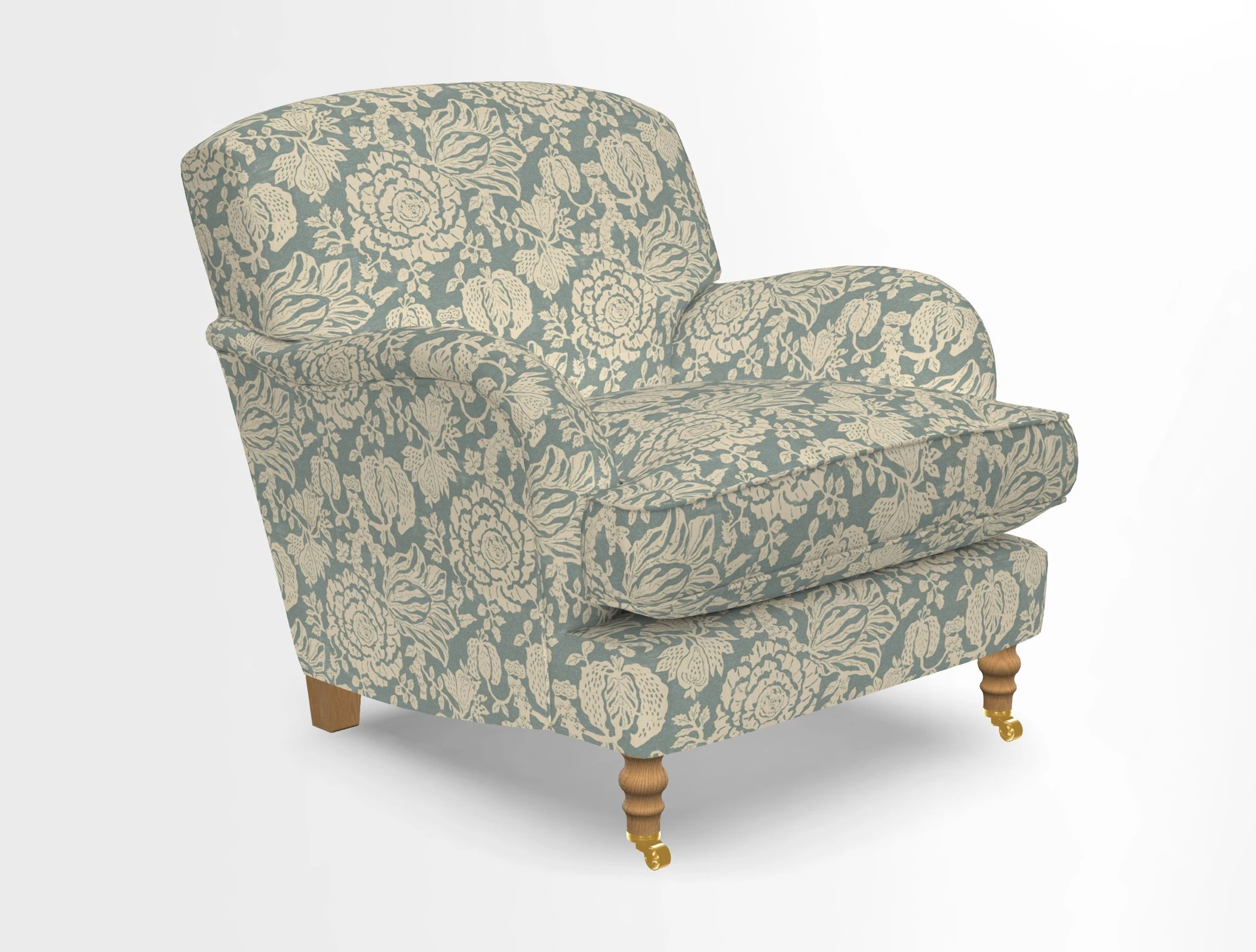 Kentwell Chair in Caroline Maria Applebee Collage Wildflowers with fringe in Sophie Bullion Currant