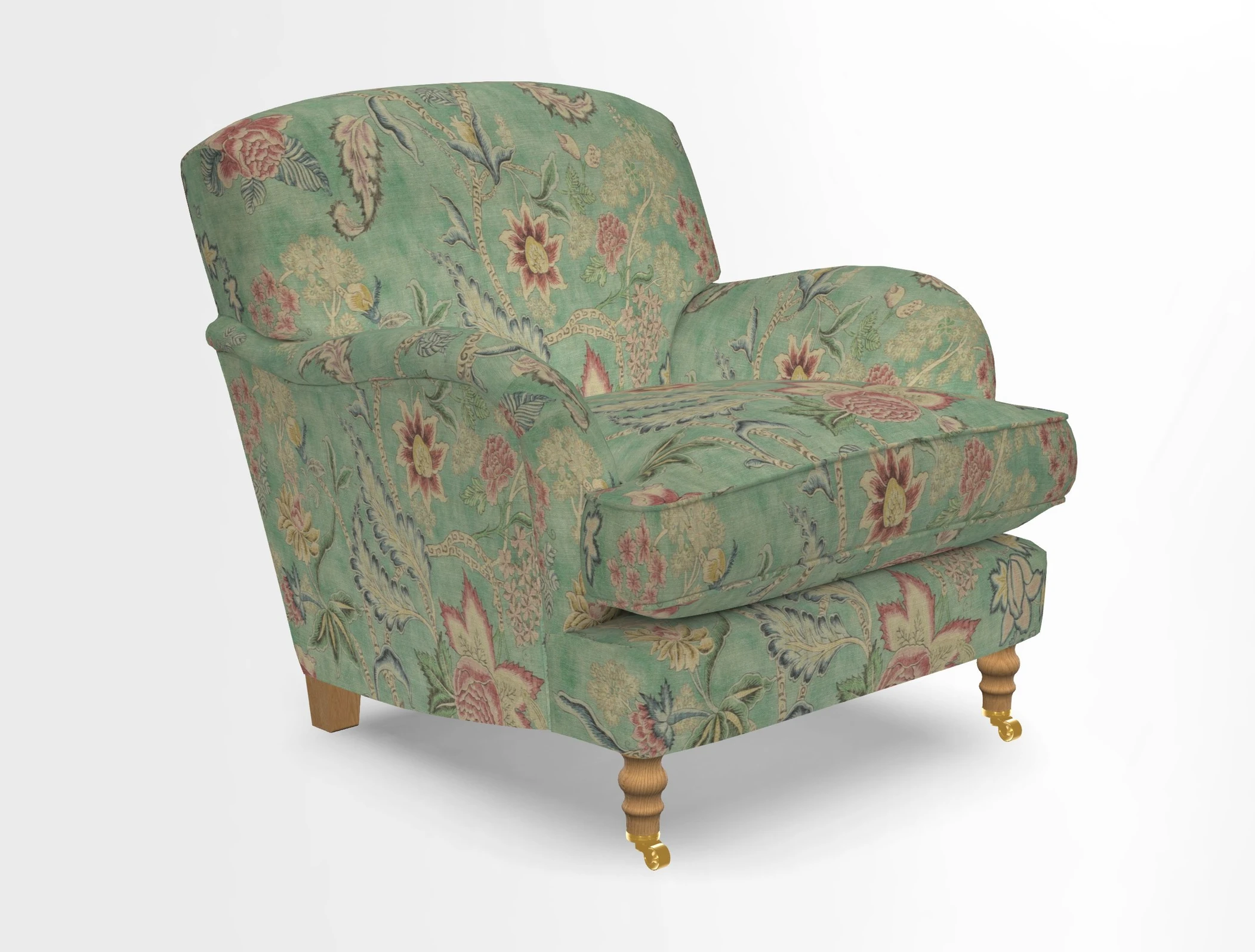 Kentwell Chair in Caroline Maria Applebee Collage Wildflowers with fringe in Sophie Bullion Currant