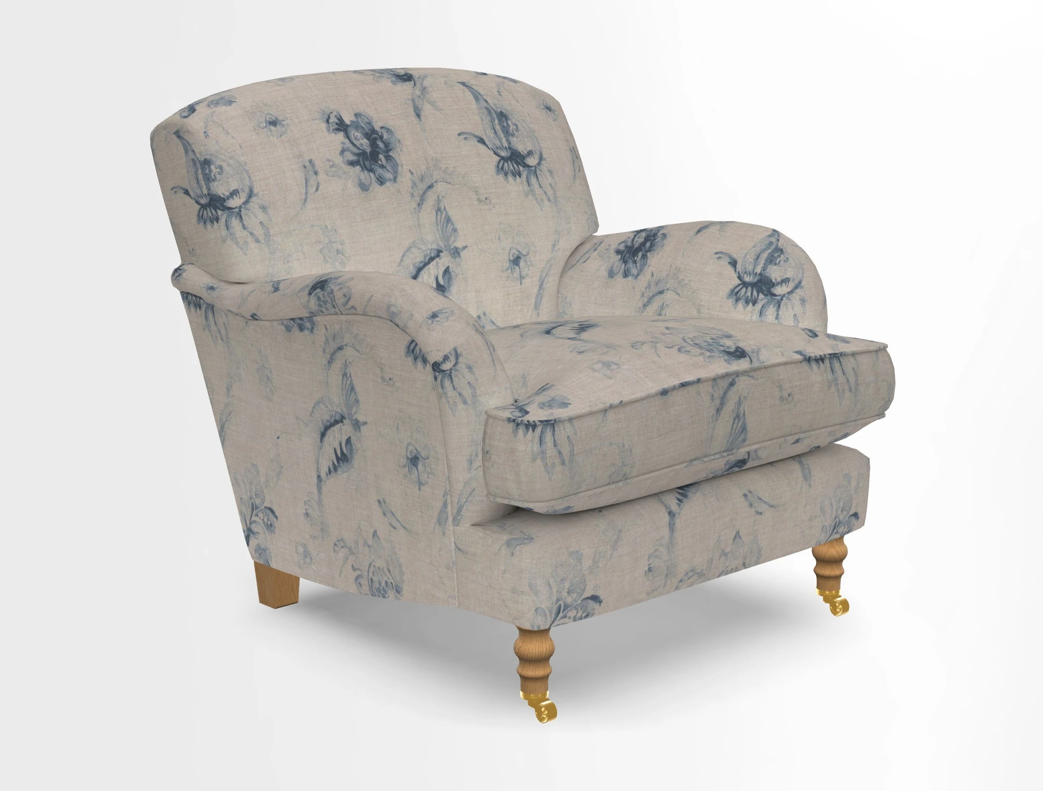 Kentwell Chair in Caroline Maria Applebee Collage Wildflowers with fringe in Sophie Bullion Currant