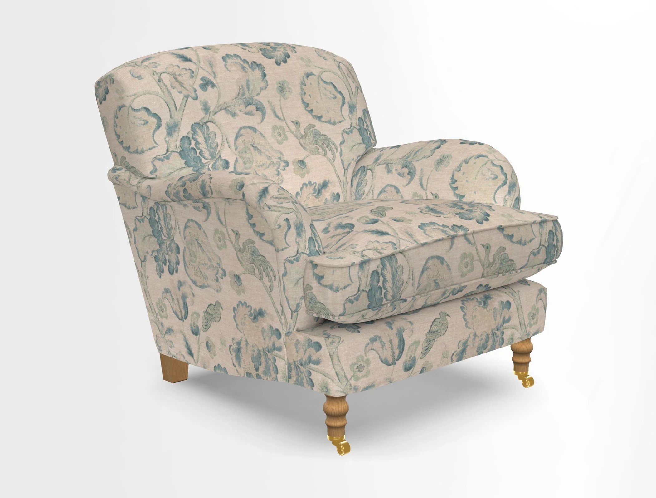 Kentwell Chair in Caroline Maria Applebee Collage Wildflowers with fringe in Sophie Bullion Currant