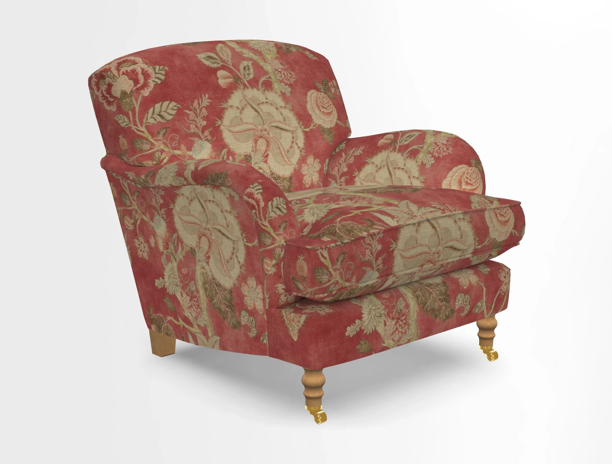 Kentwell Chair in Caroline Maria Applebee Collage Wildflowers with fringe in Sophie Bullion Currant