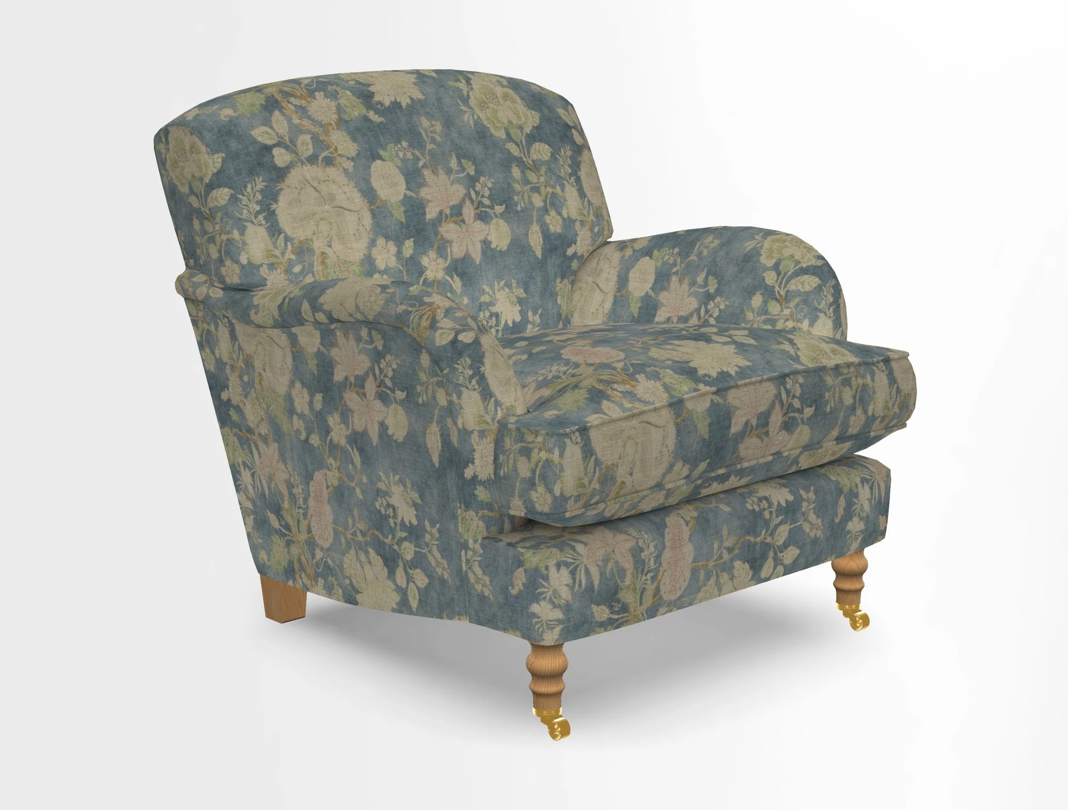 Kentwell Chair in Caroline Maria Applebee Collage Wildflowers with fringe in Sophie Bullion Currant
