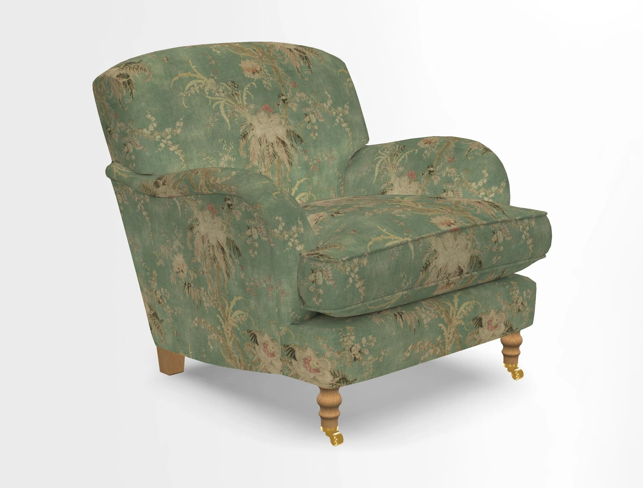 Kentwell Chair in Caroline Maria Applebee Collage Wildflowers with fringe in Sophie Bullion Currant