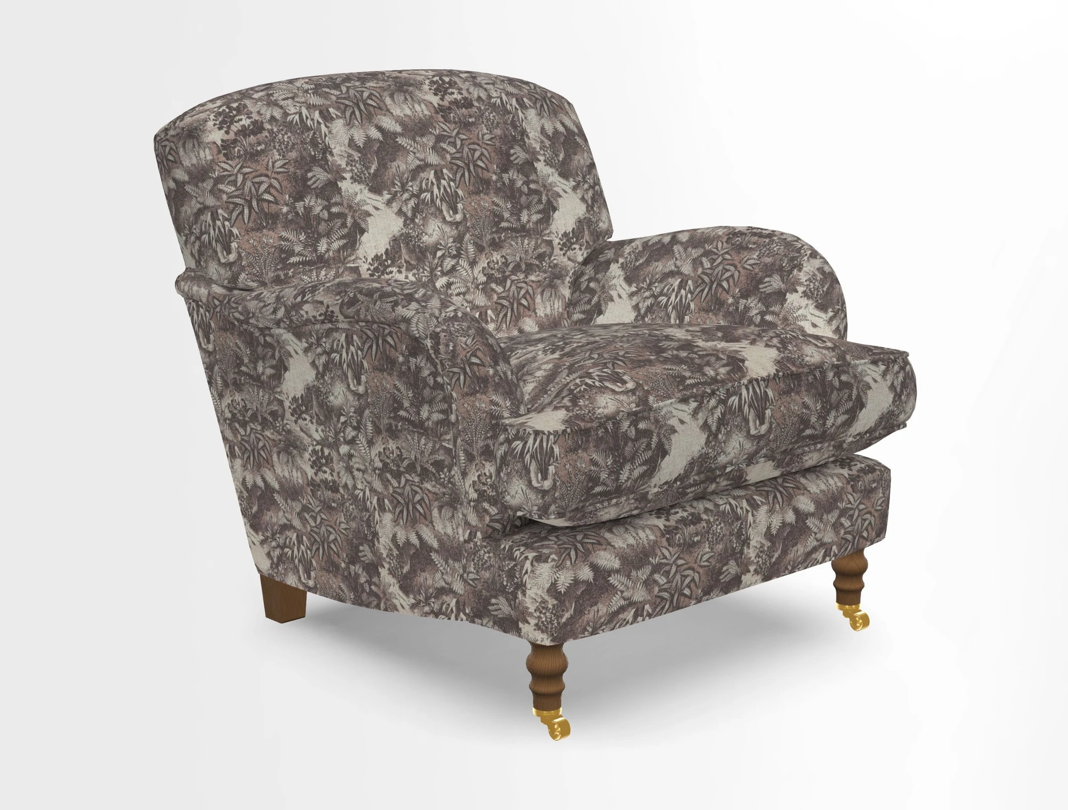 Kentwell Chair in Caroline Maria Applebee Collage Wildflowers with fringe in Sophie Bullion Currant