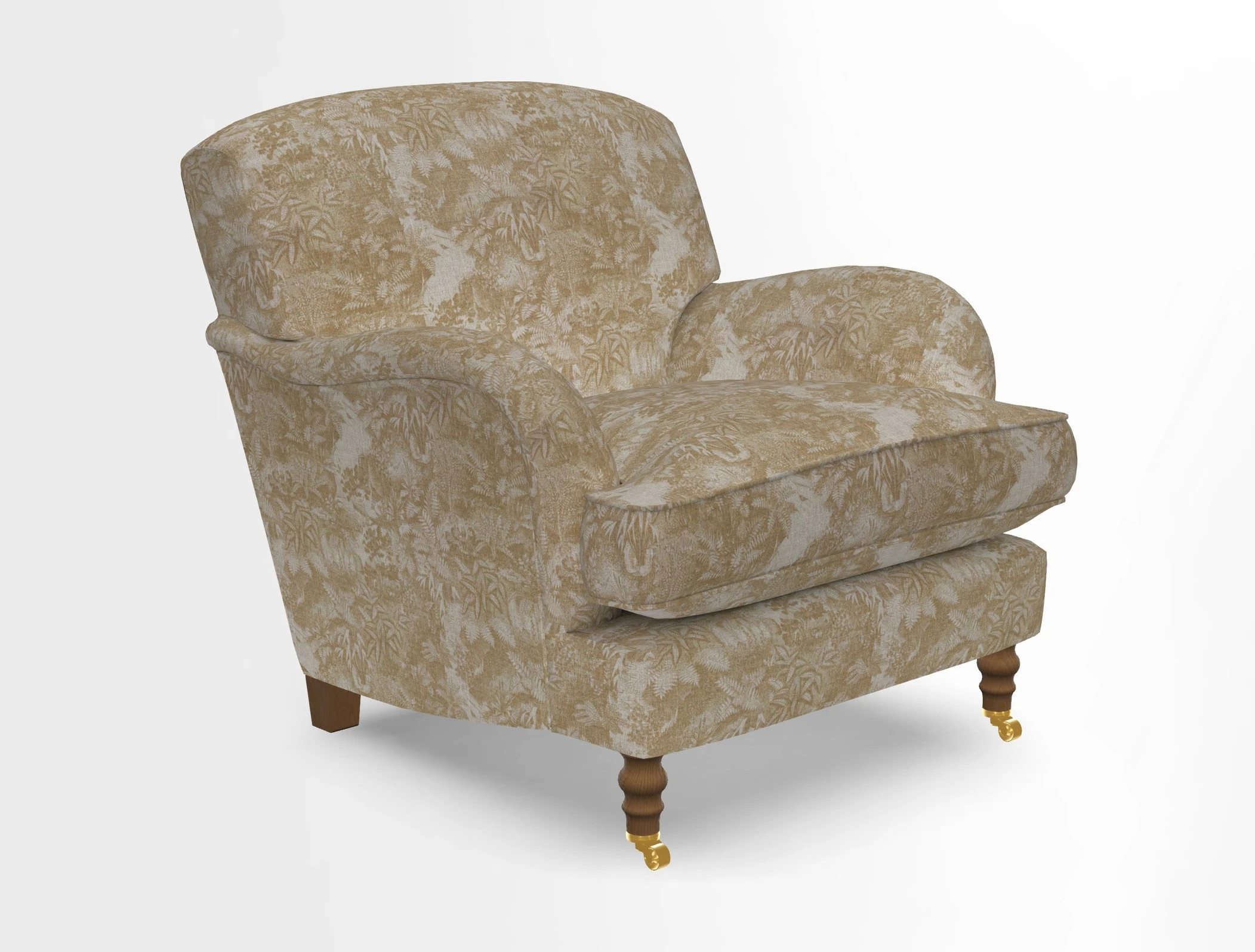 Kentwell Chair in Caroline Maria Applebee Collage Wildflowers with fringe in Sophie Bullion Currant