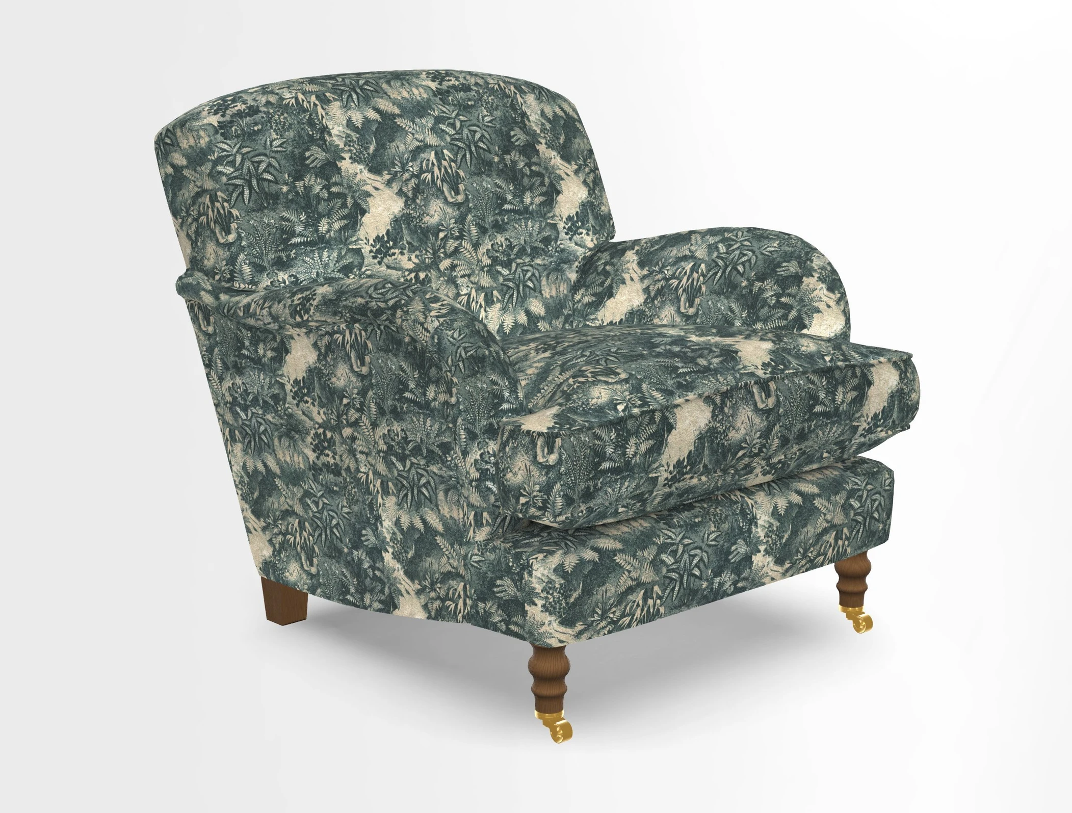 Kentwell Chair in Caroline Maria Applebee Collage Wildflowers with fringe in Sophie Bullion Currant