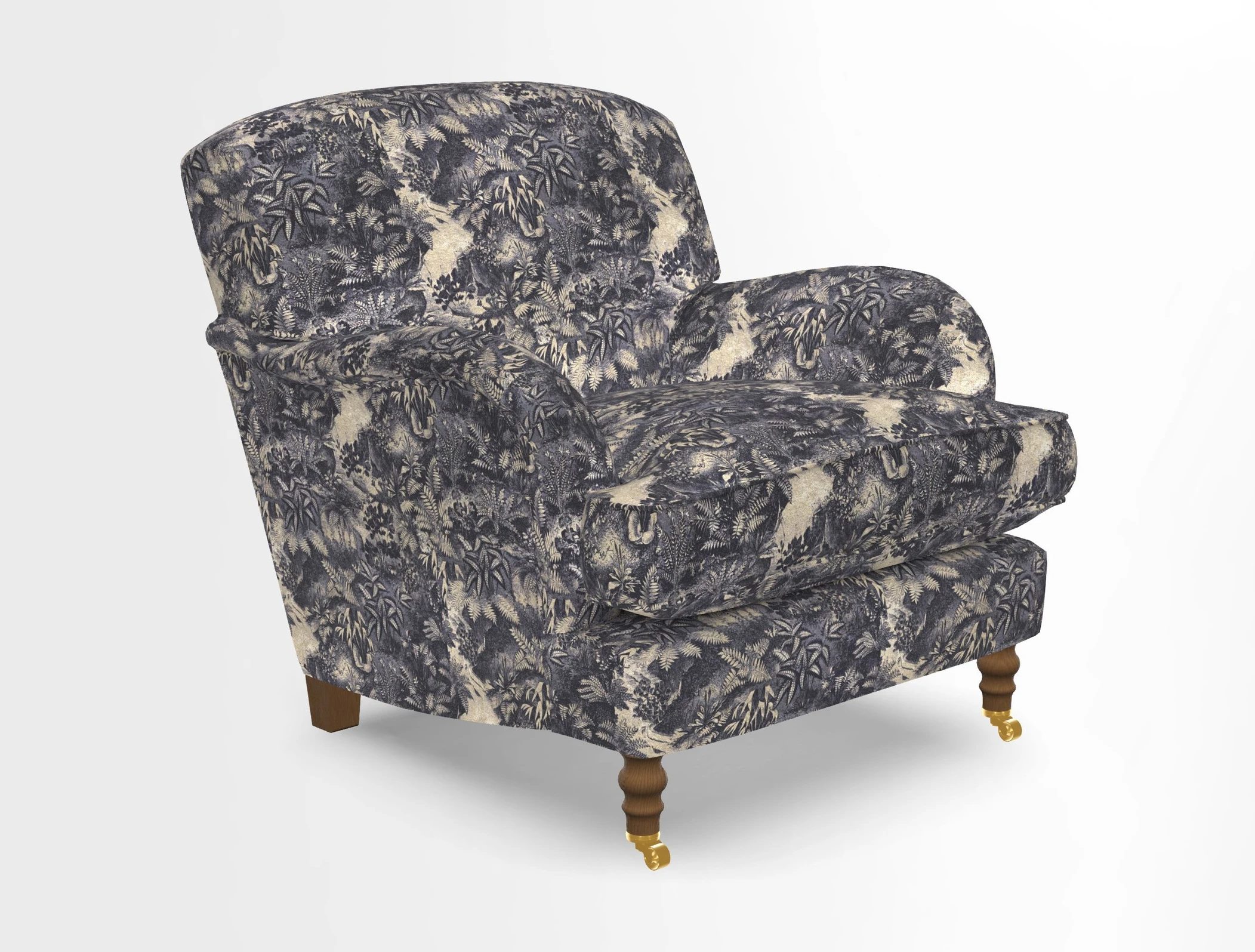 Kentwell Chair in Caroline Maria Applebee Collage Wildflowers with fringe in Sophie Bullion Currant
