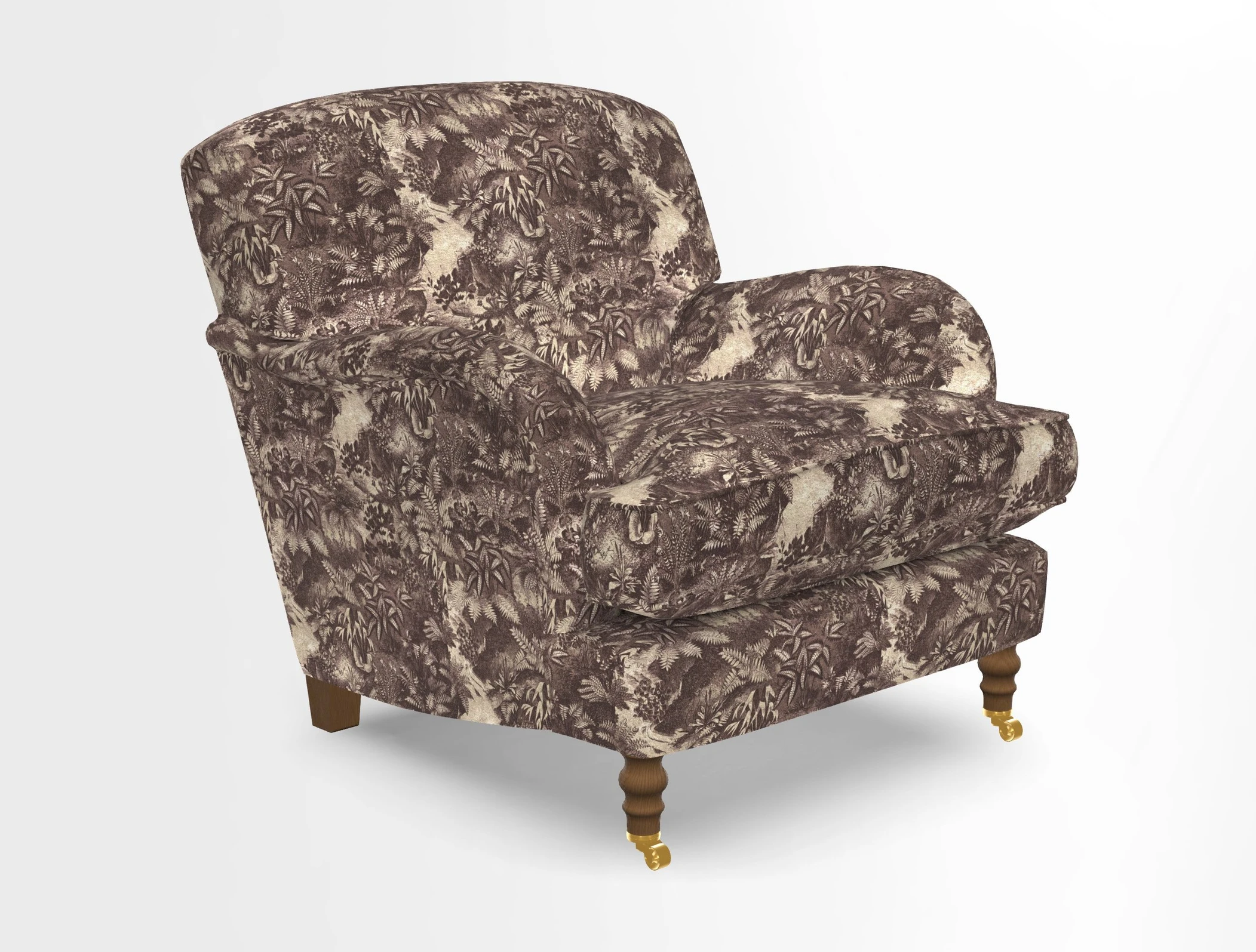 Kentwell Chair in Caroline Maria Applebee Collage Wildflowers with fringe in Sophie Bullion Currant