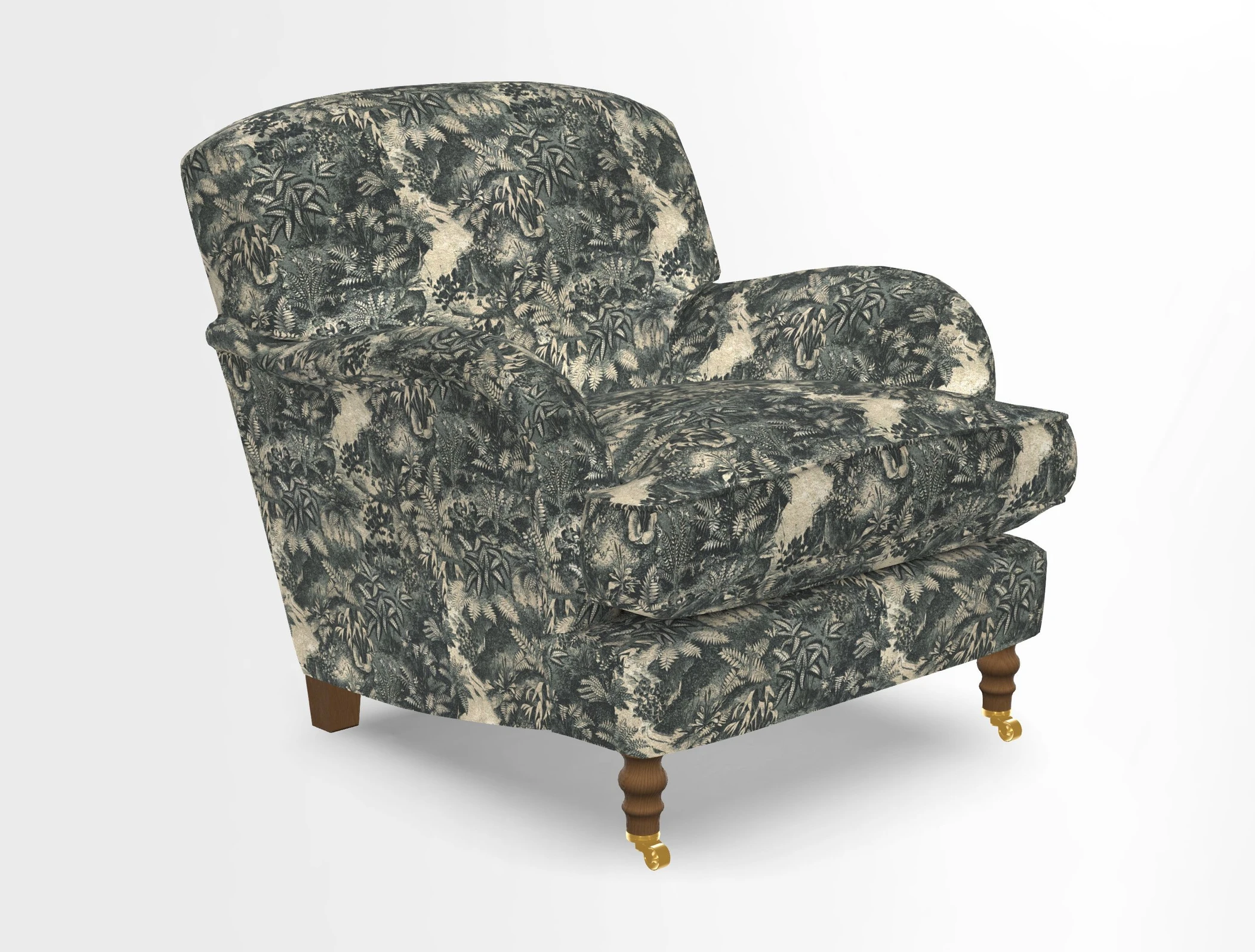 Kentwell Chair in Caroline Maria Applebee Collage Wildflowers with fringe in Sophie Bullion Currant