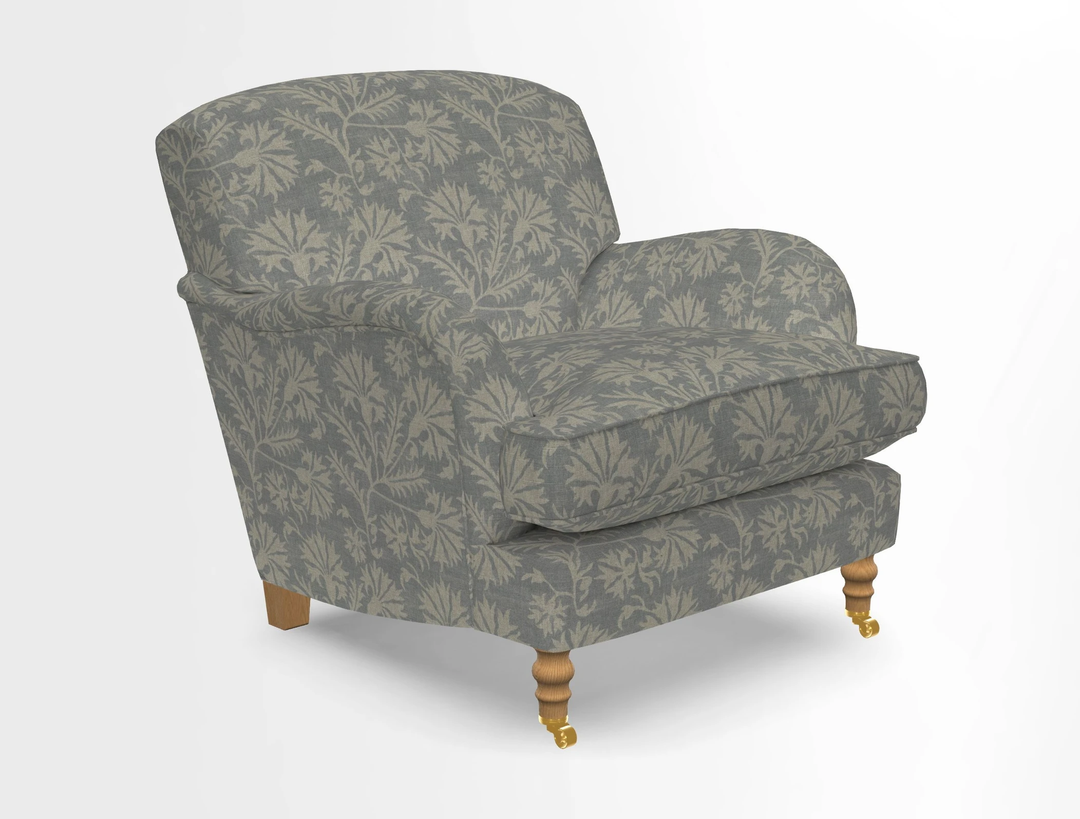 Kentwell Chair in Caroline Maria Applebee Collage Wildflowers with fringe in Sophie Bullion Currant