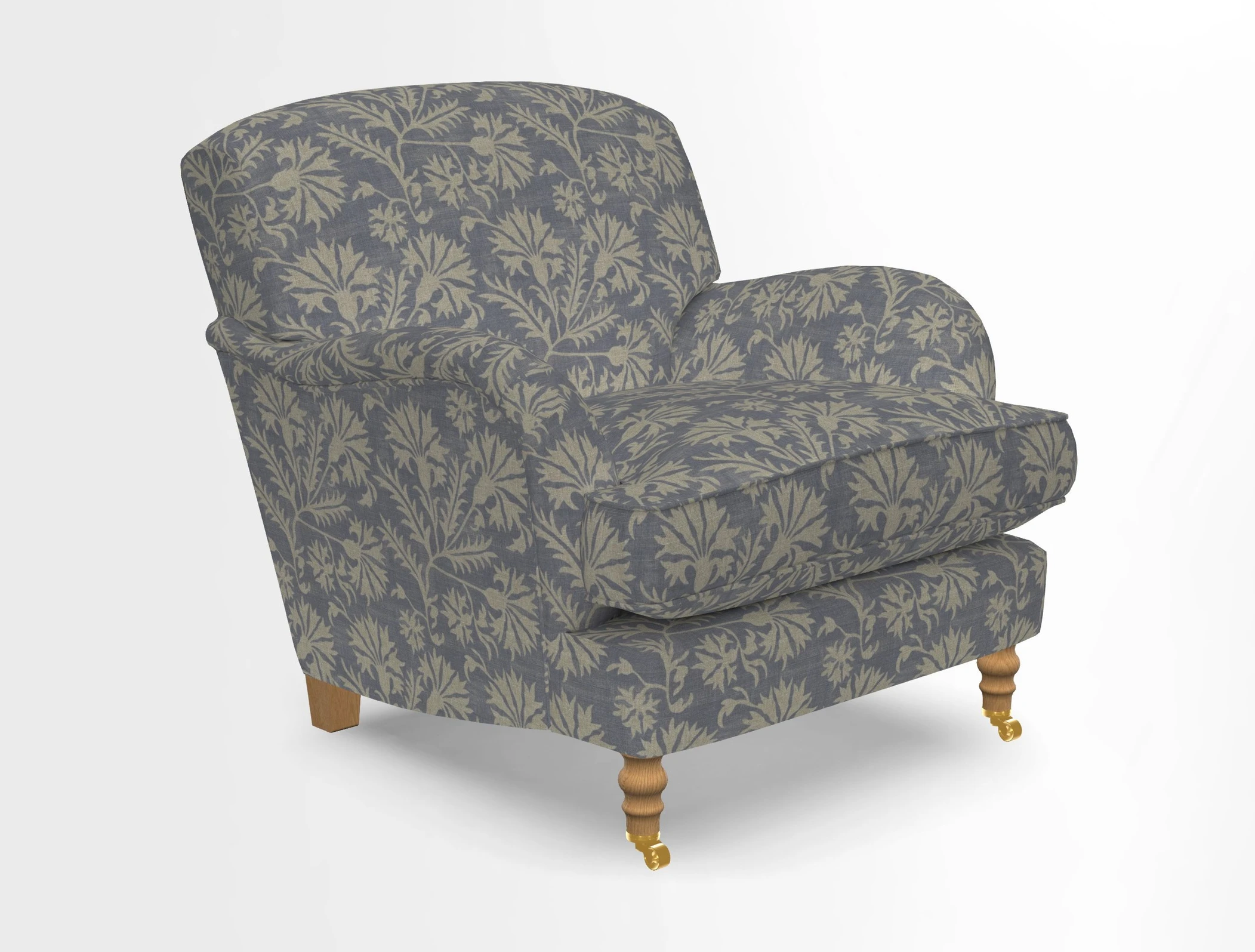 Kentwell Chair in Caroline Maria Applebee Collage Wildflowers with fringe in Sophie Bullion Currant