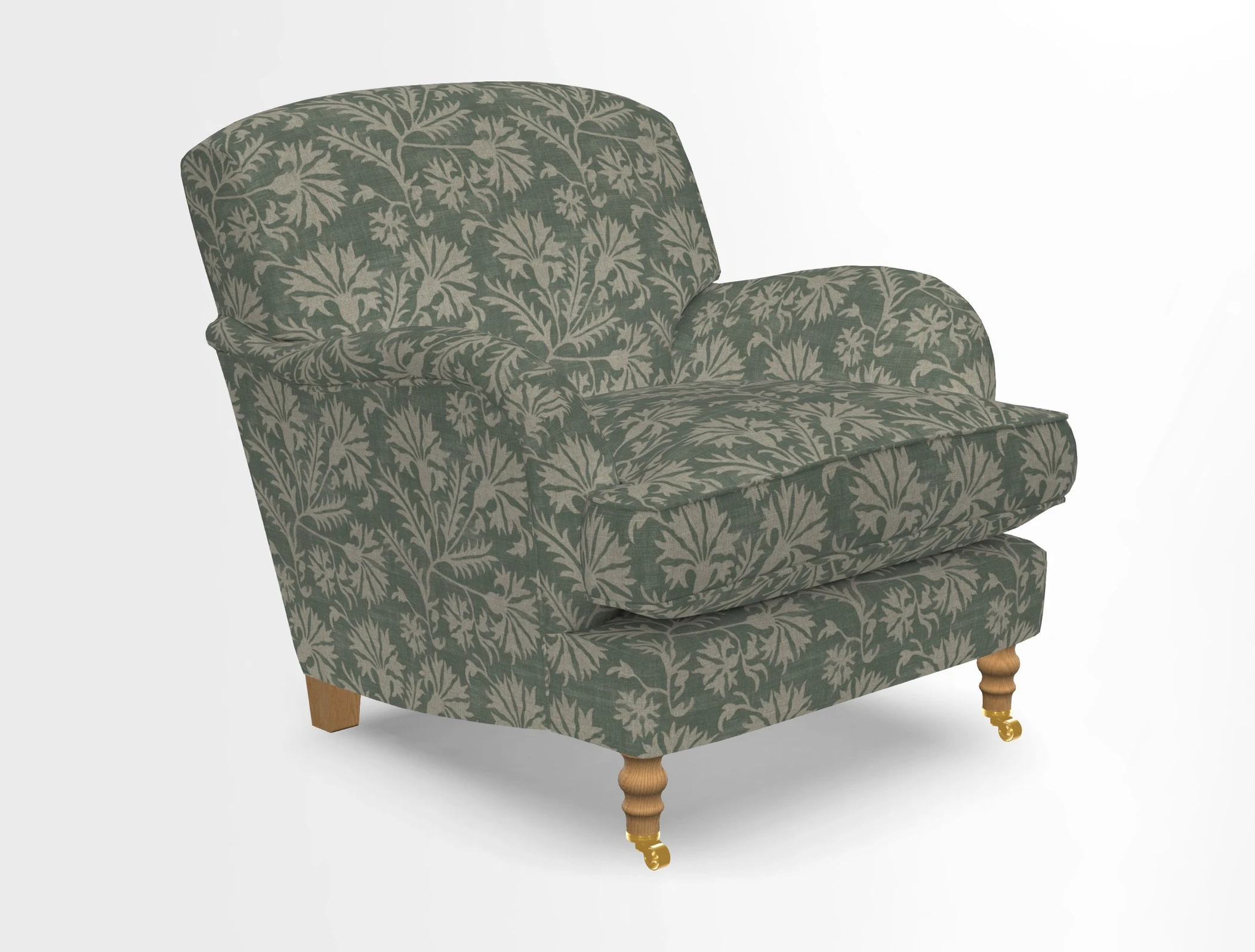 Kentwell Chair in Caroline Maria Applebee Collage Wildflowers with fringe in Sophie Bullion Currant