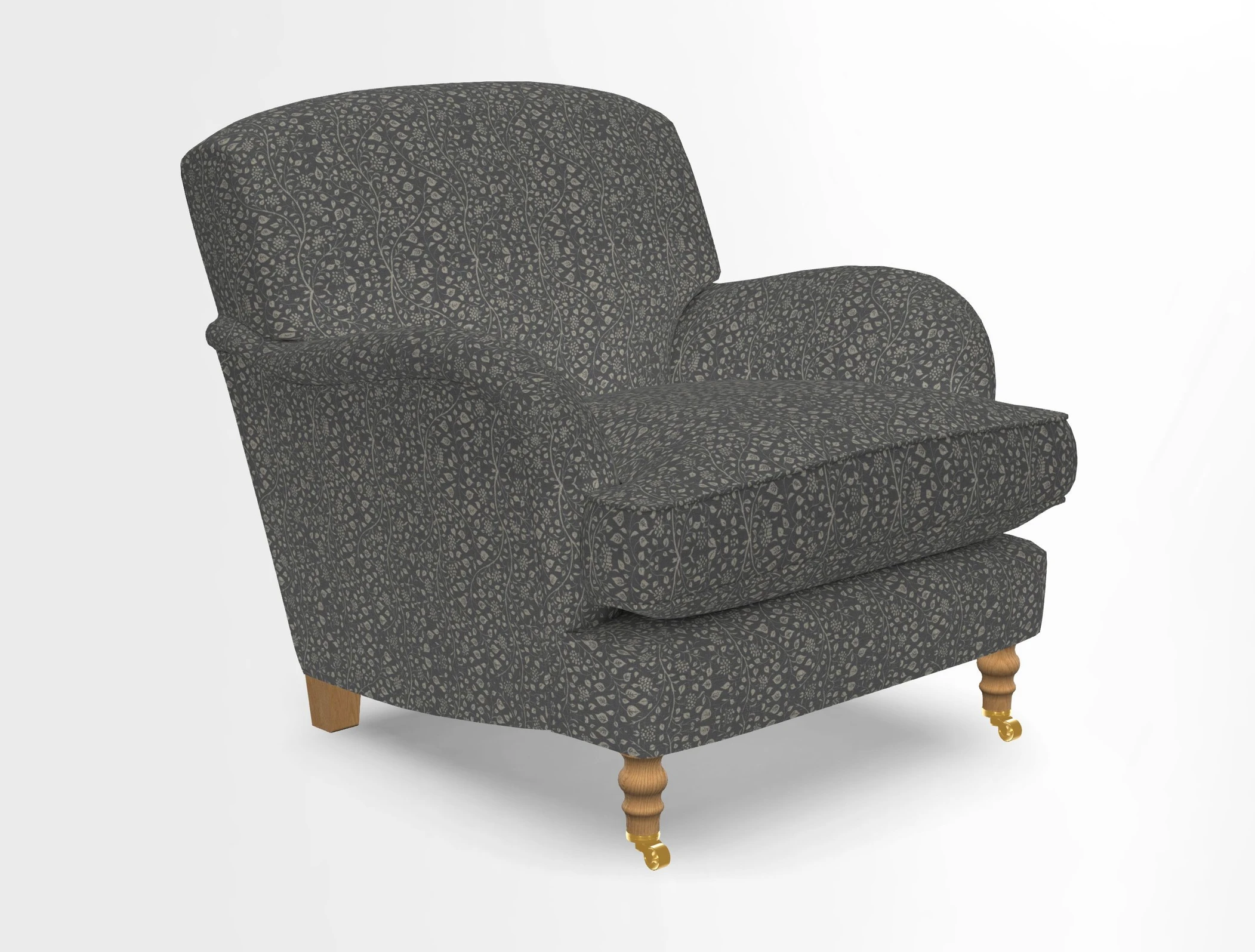 Kentwell Chair in Caroline Maria Applebee Collage Wildflowers with fringe in Sophie Bullion Currant