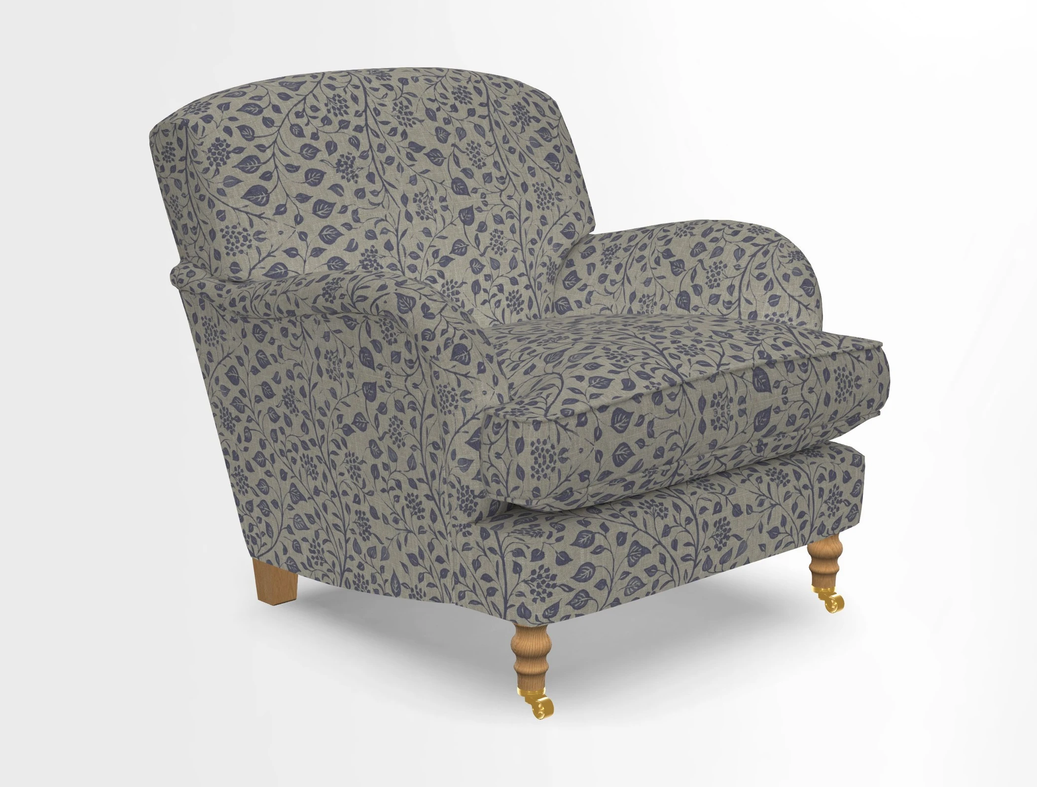 Kentwell Chair in Caroline Maria Applebee Collage Wildflowers with fringe in Sophie Bullion Currant