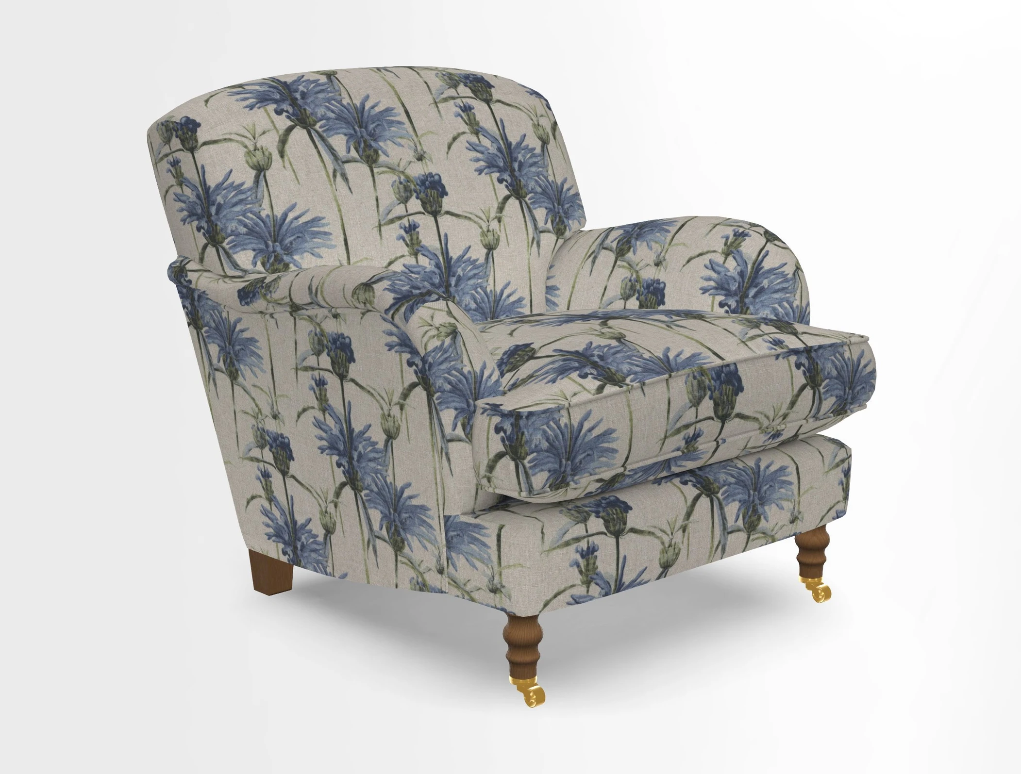 Kentwell Chair in Caroline Maria Applebee Collage Wildflowers with fringe in Sophie Bullion Currant