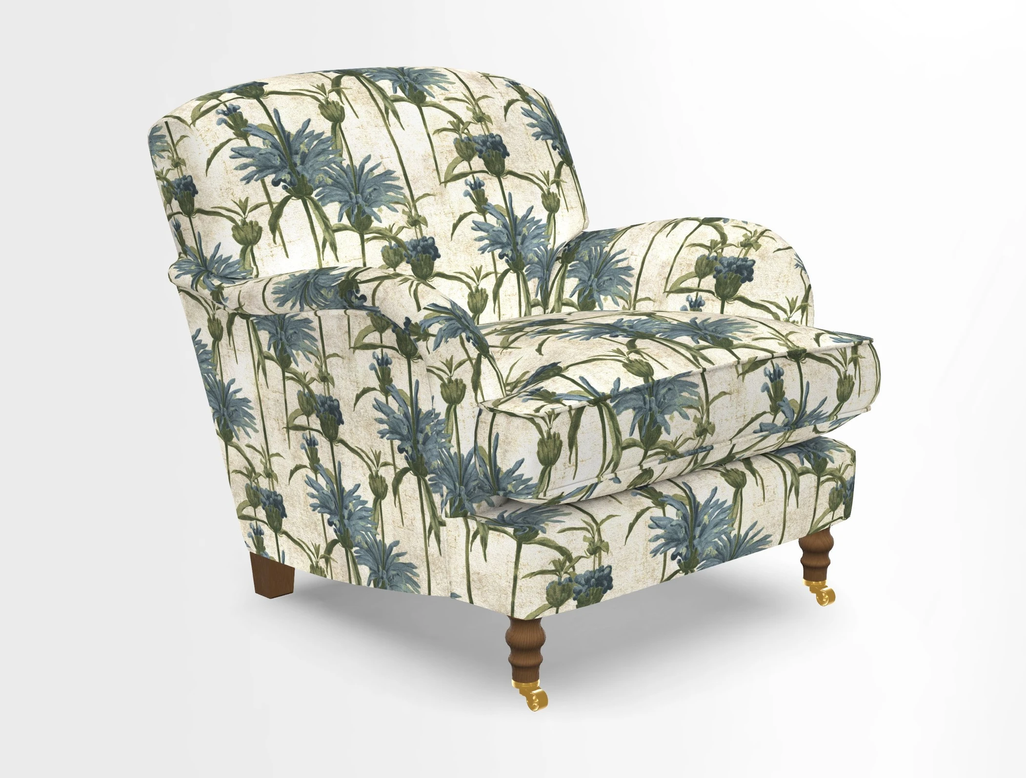 Kentwell Chair in Caroline Maria Applebee Collage Wildflowers with fringe in Sophie Bullion Currant