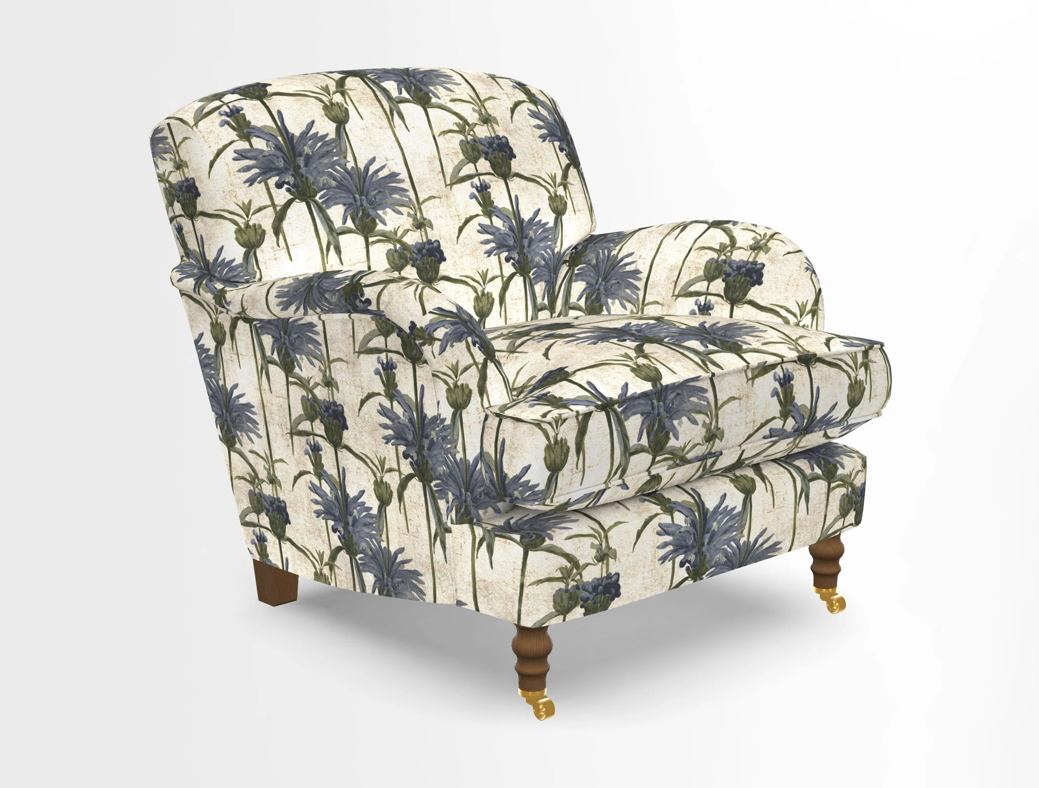 Kentwell Chair in Caroline Maria Applebee Collage Wildflowers with fringe in Sophie Bullion Currant