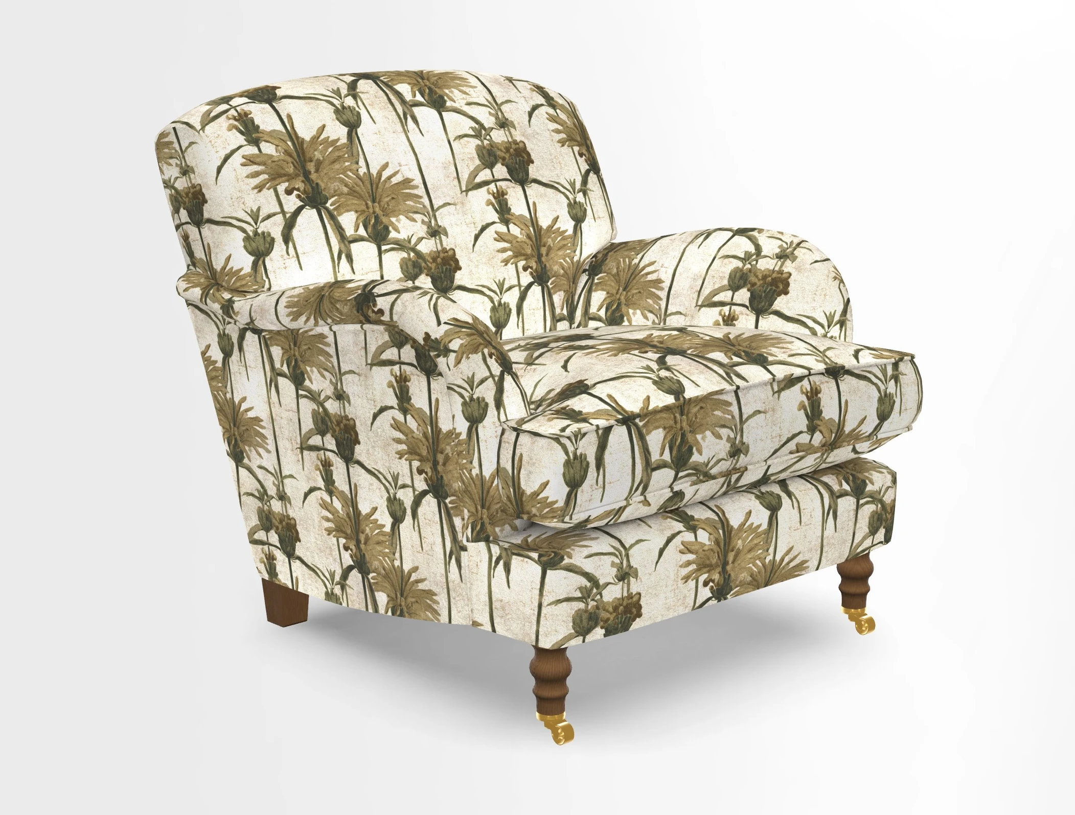 Kentwell Chair in Caroline Maria Applebee Collage Wildflowers with fringe in Sophie Bullion Currant