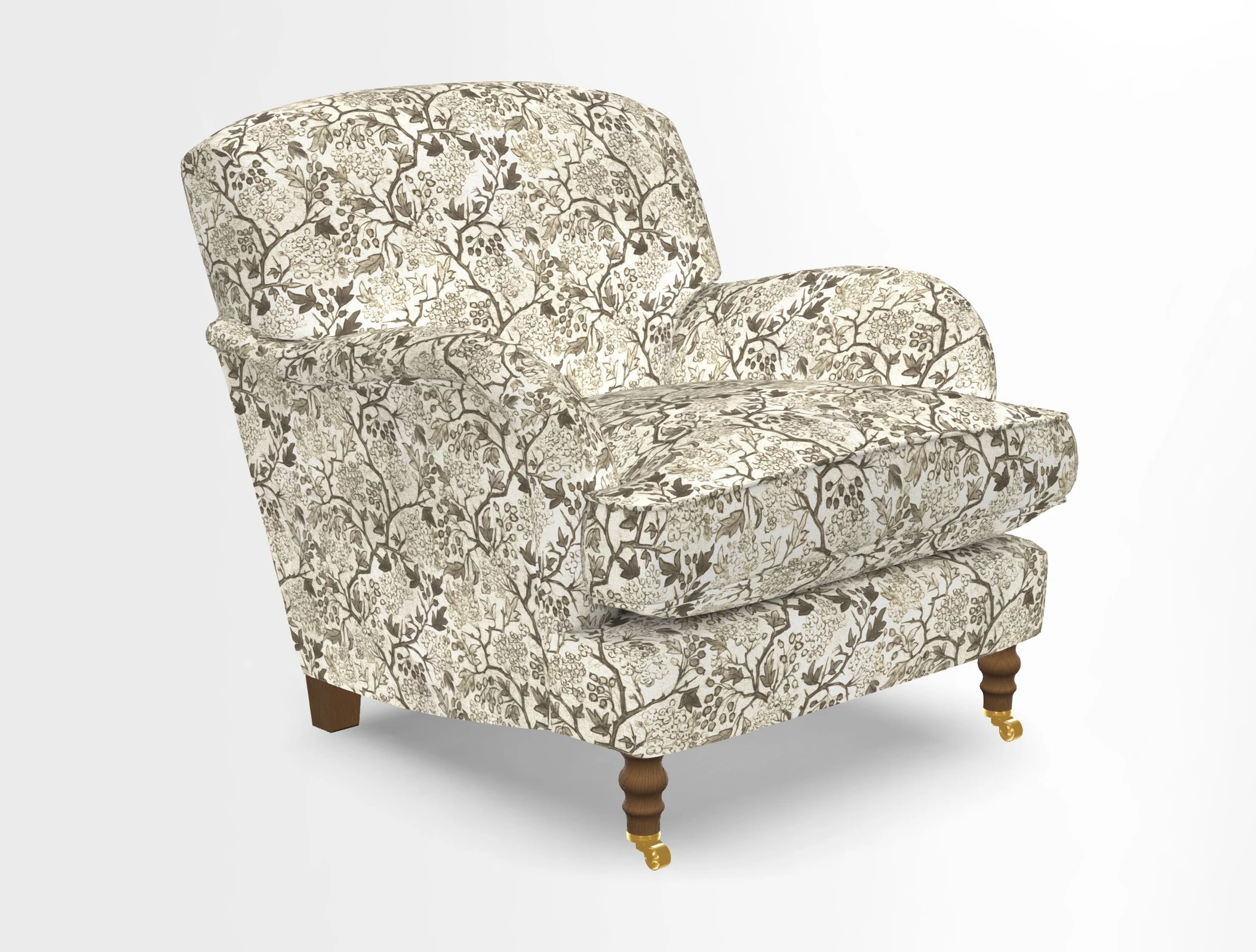 Kentwell Chair in Caroline Maria Applebee Collage Wildflowers with fringe in Sophie Bullion Currant