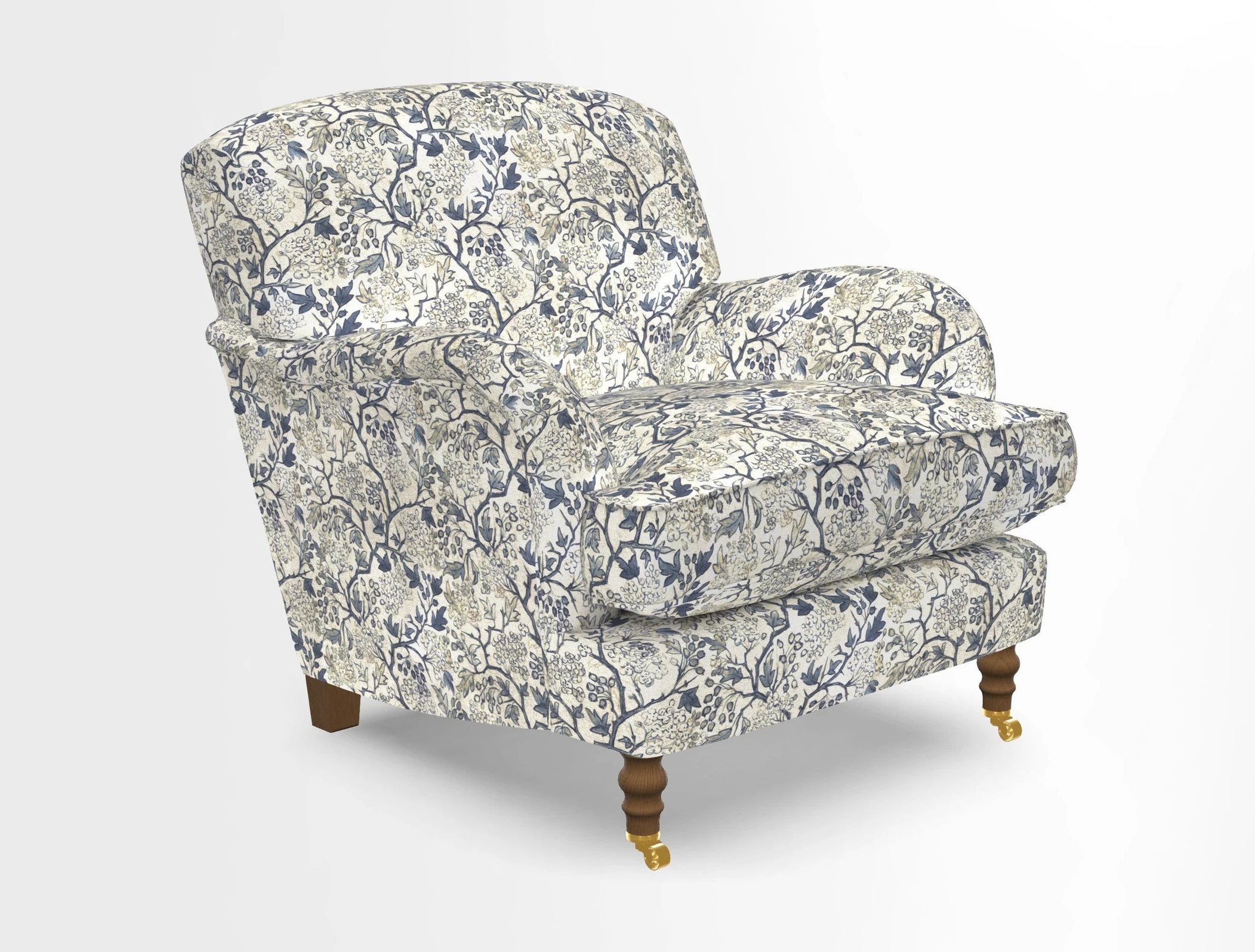Kentwell Chair in Caroline Maria Applebee Collage Wildflowers with fringe in Sophie Bullion Currant
